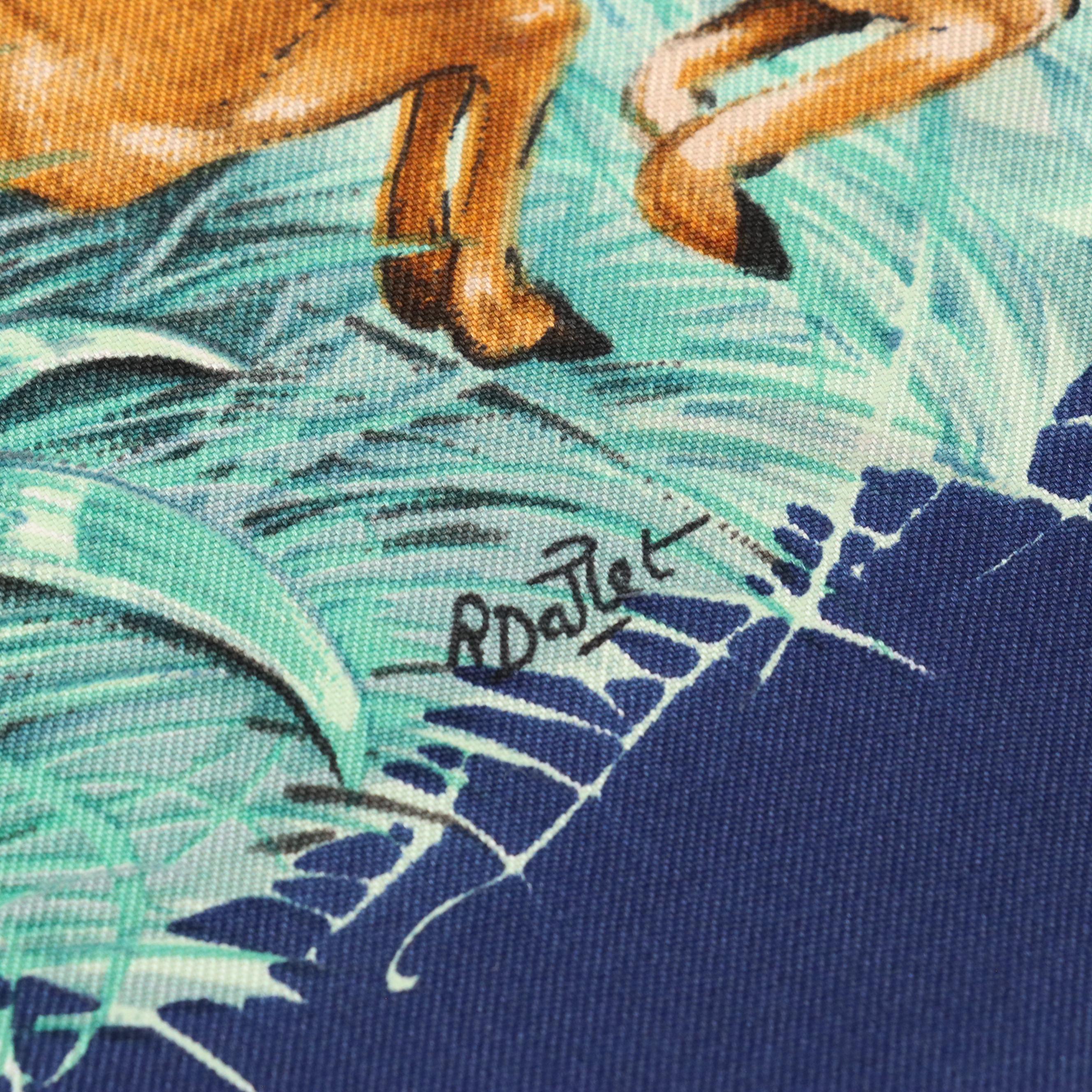 Hermès "Equateur" Silk Twill Scarf 90 in Box