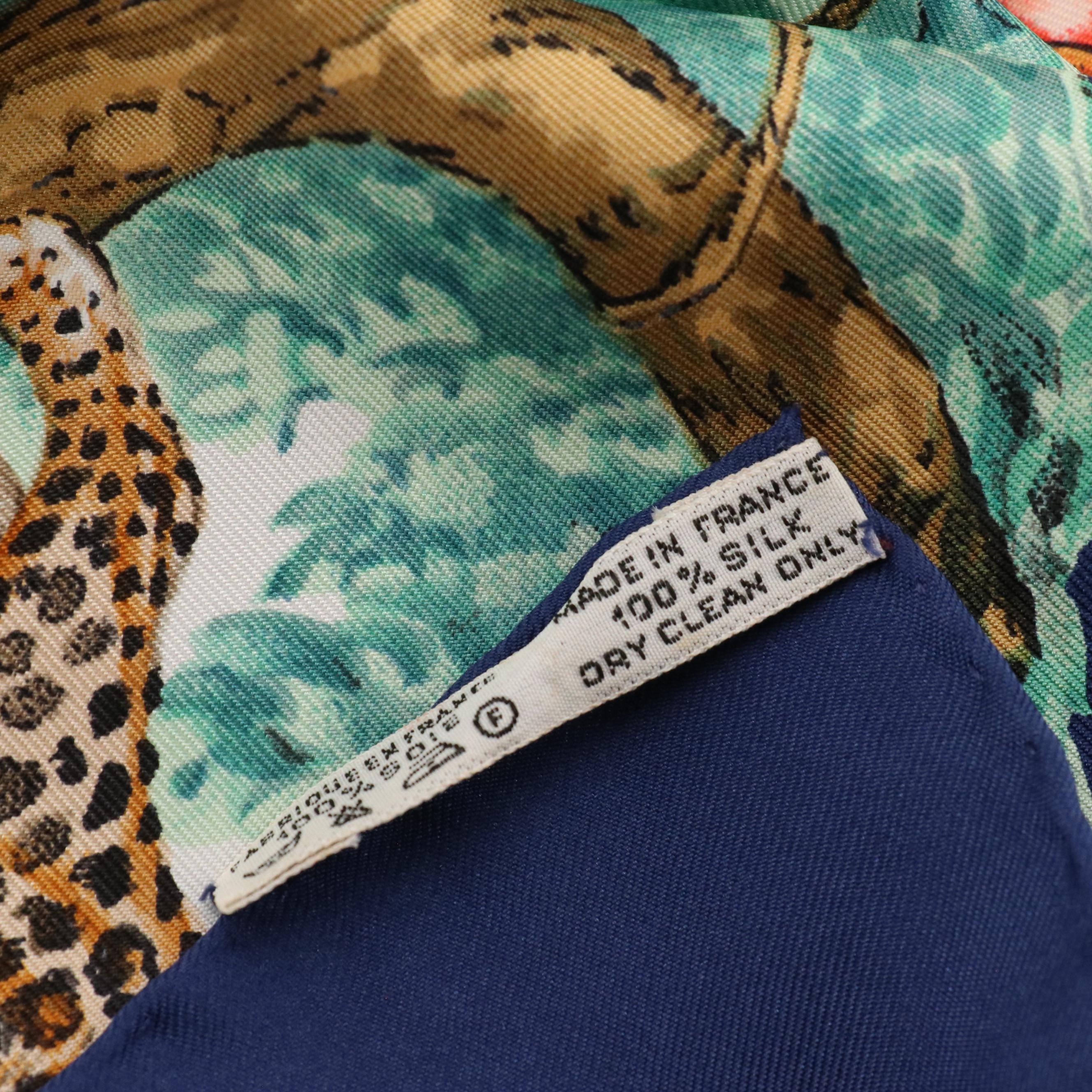 Hermès "Equateur" Silk Twill Scarf 90 in Box