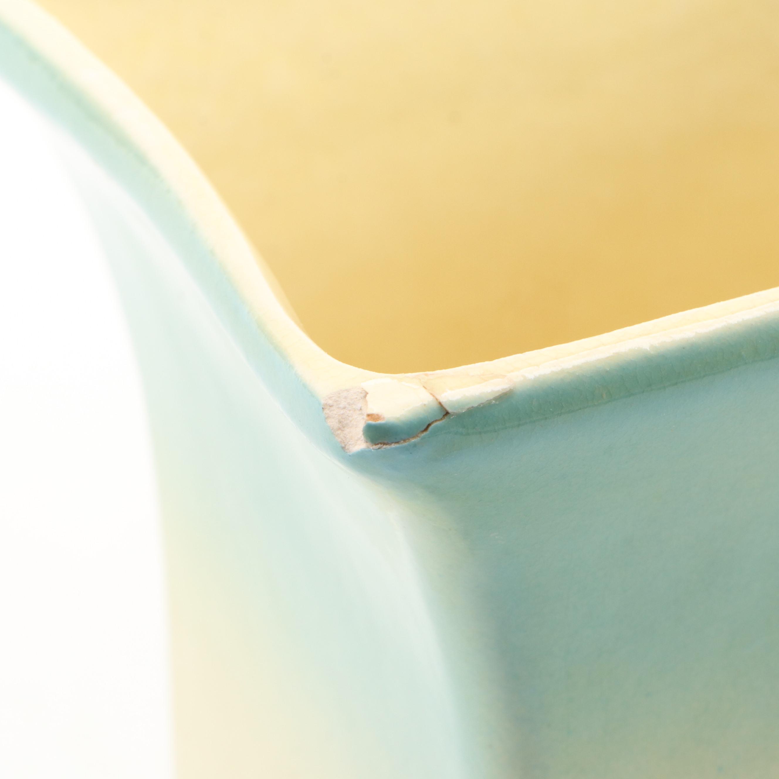 Shawnee Yellow and Green Deer Vase, Robinson Ransbottom Ombré Vase