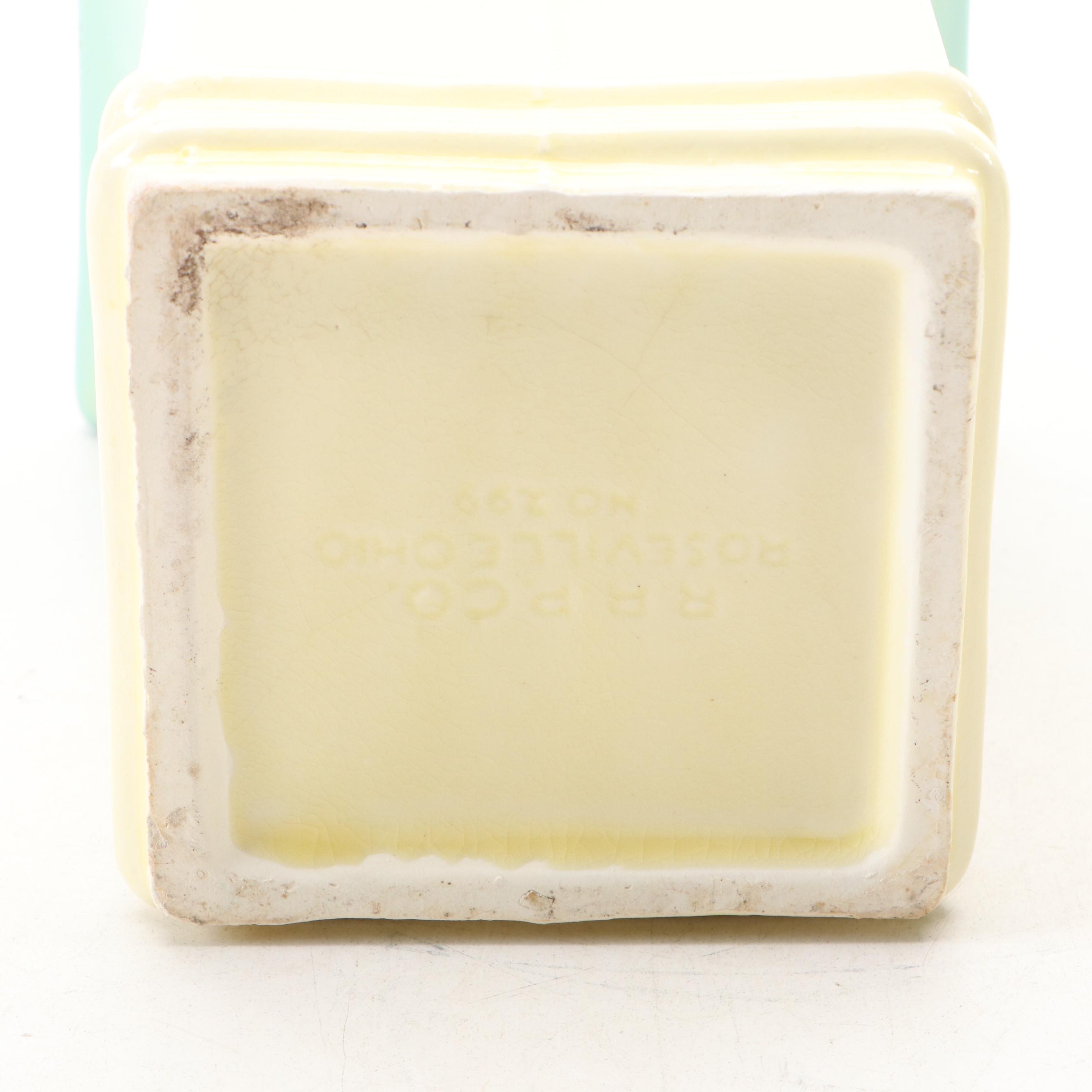 Shawnee Yellow and Green Deer Vase, Robinson Ransbottom Ombré Vase