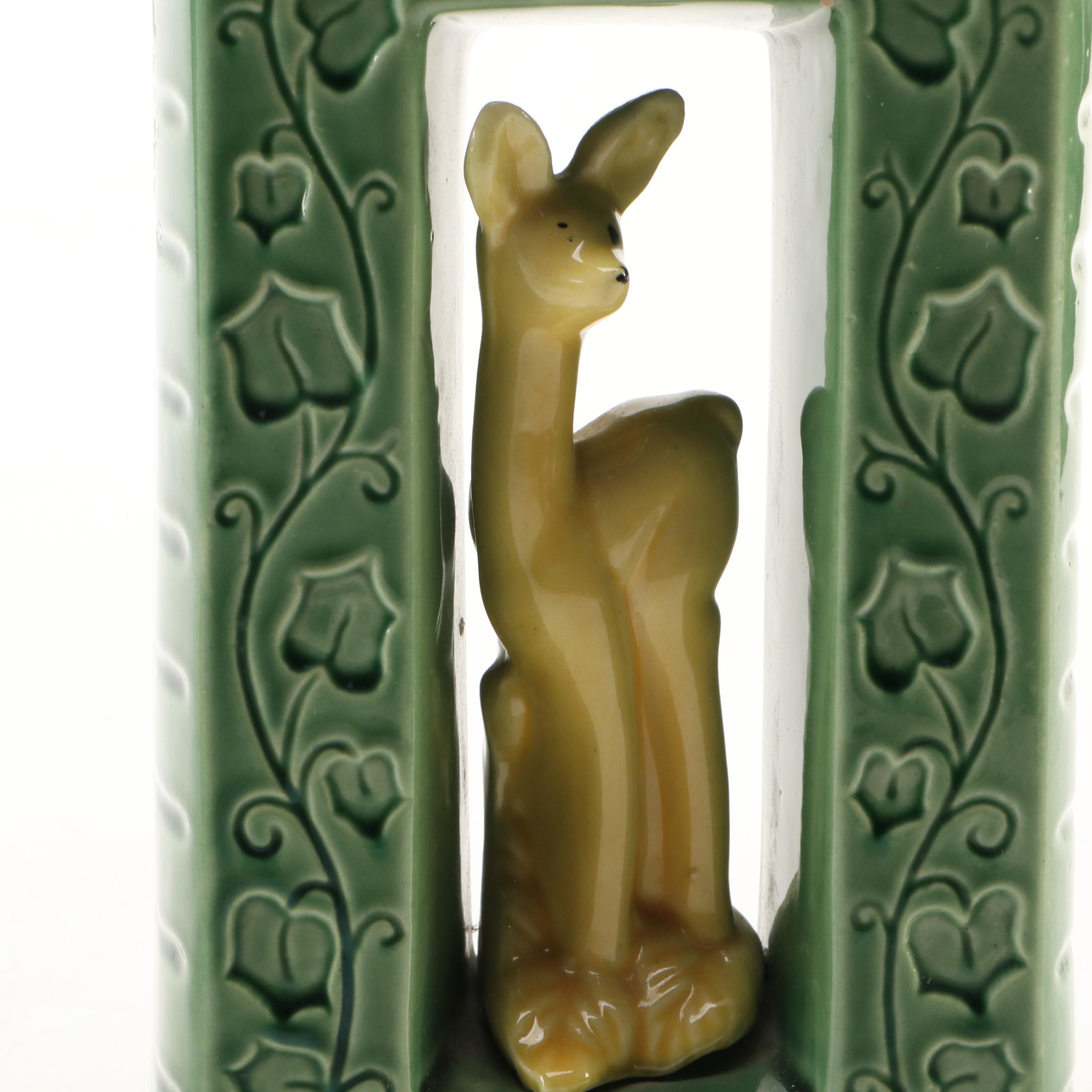 Shawnee Yellow and Green Deer Vase, Robinson Ransbottom Ombré Vase