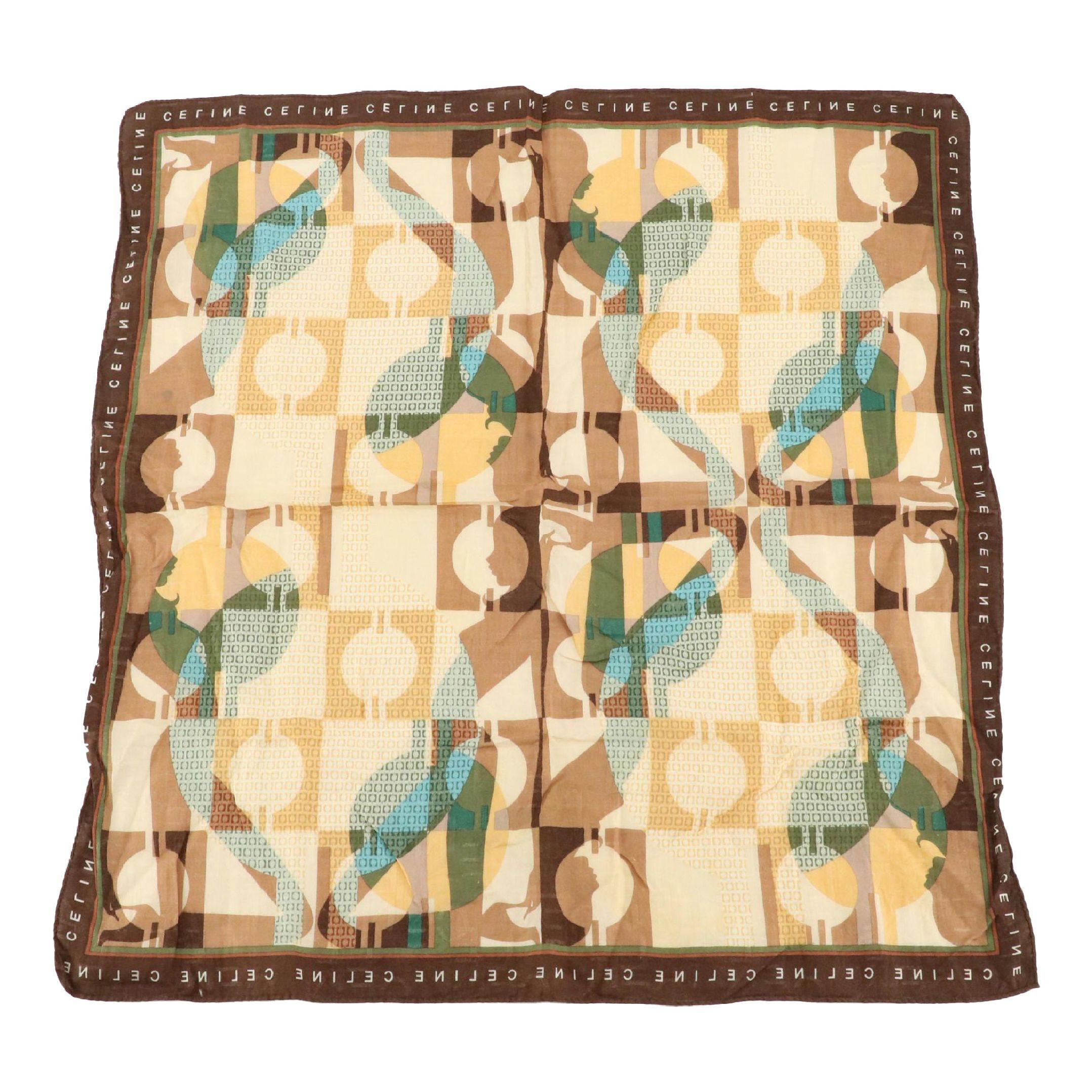 Celine Geometric Woman Printed Handkerchief