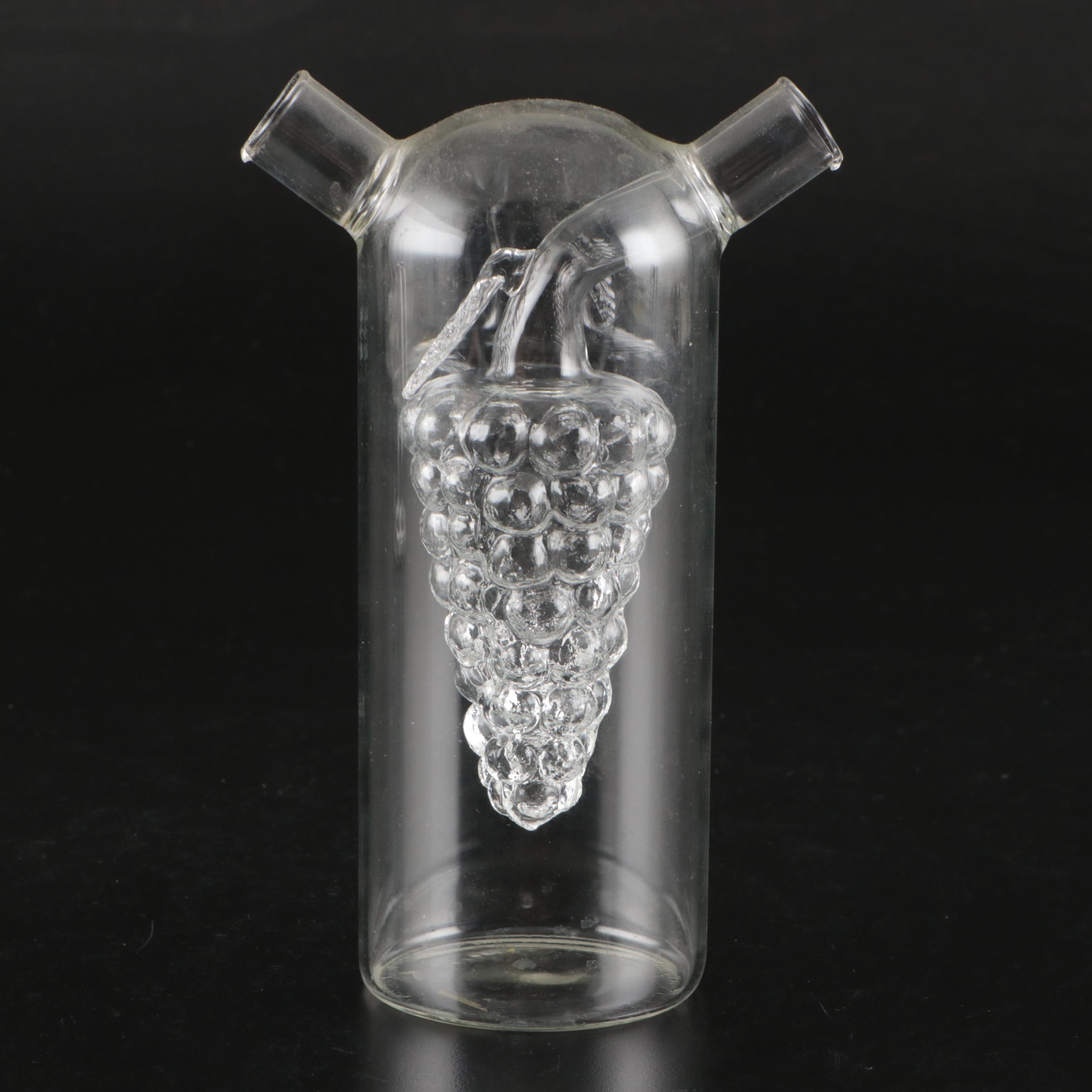 Blown Glass Ship in a Bottle Drinks Dispenser with Other Bottles and Decor