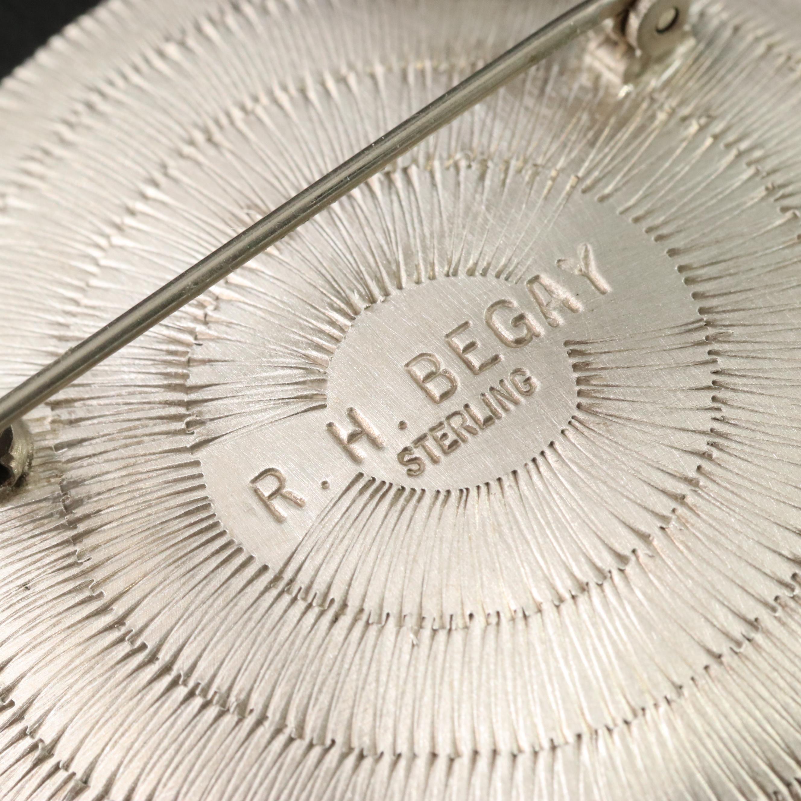 Roland Hogan Begay Navajo Diné Sterling & Copper Basket Brooch & Earrings Set