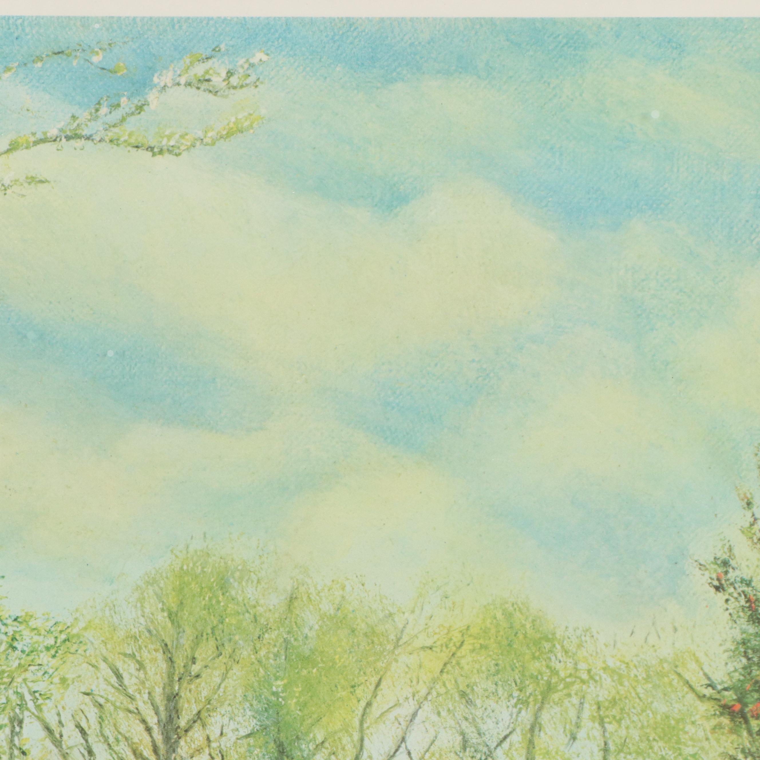 John Burt Offset Lithograph "Anne Hathaway’s Cottage," 1976