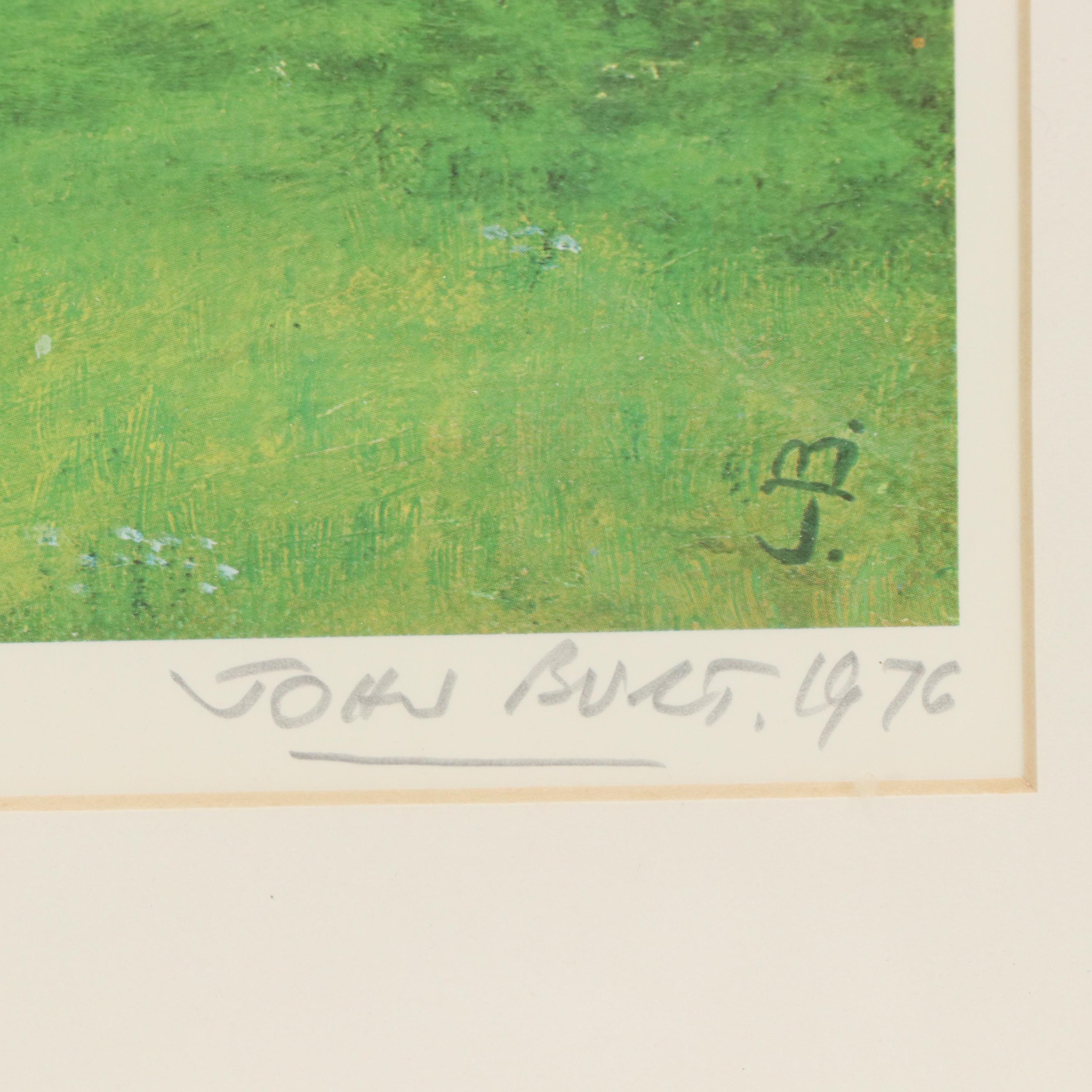 John Burt Offset Lithograph "Anne Hathaway’s Cottage," 1976