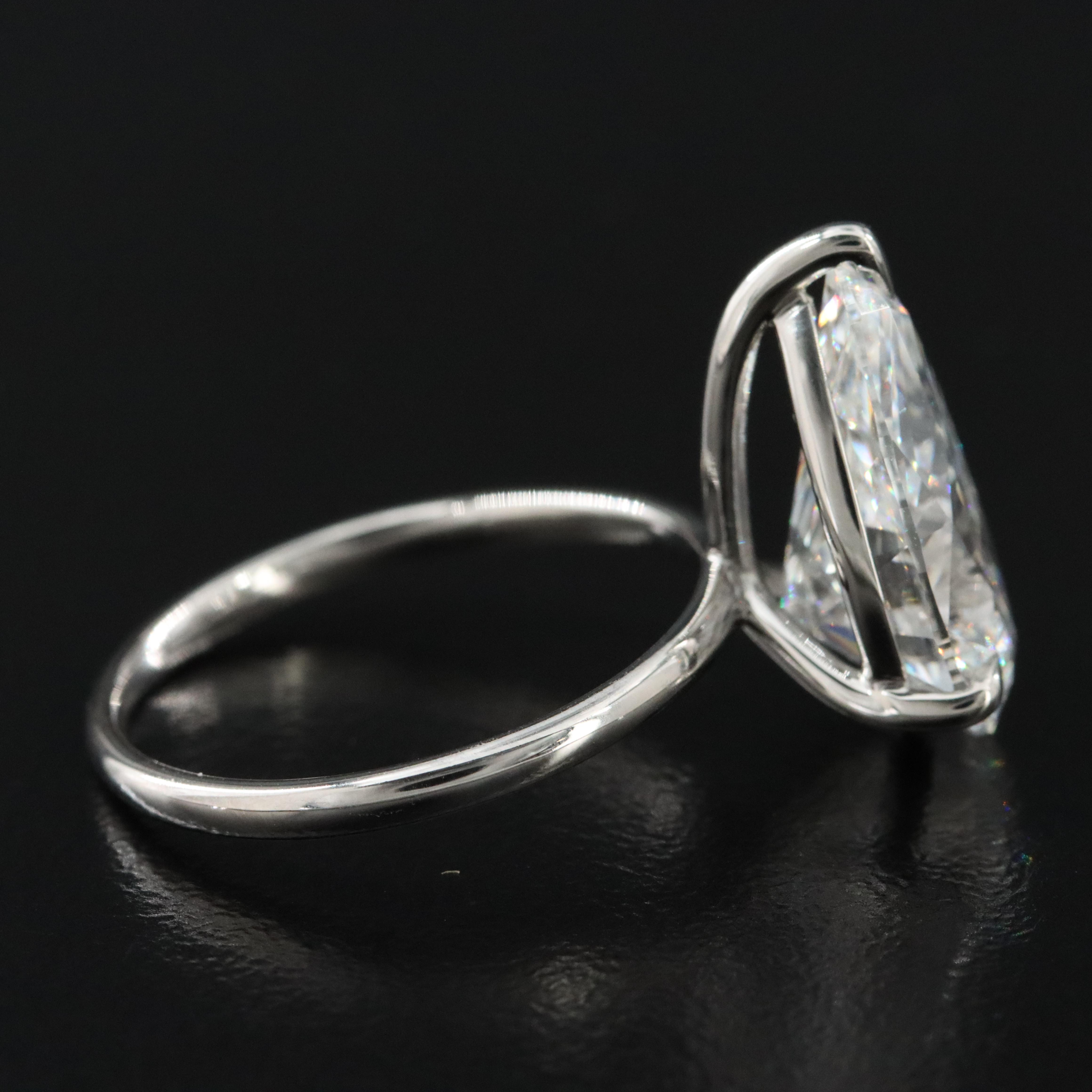 Platinum 5.08 CT Lab Grown Diamond Solitaire Ring with IGI Report