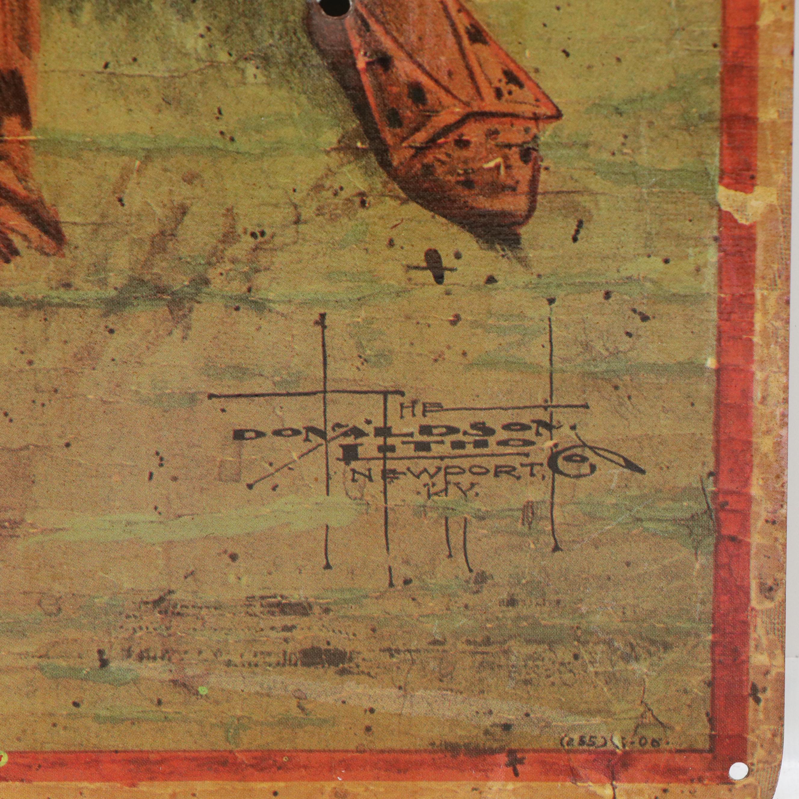 Metal Sign Poster Advertising Wood and Ward "Two Merry Tramps" Show