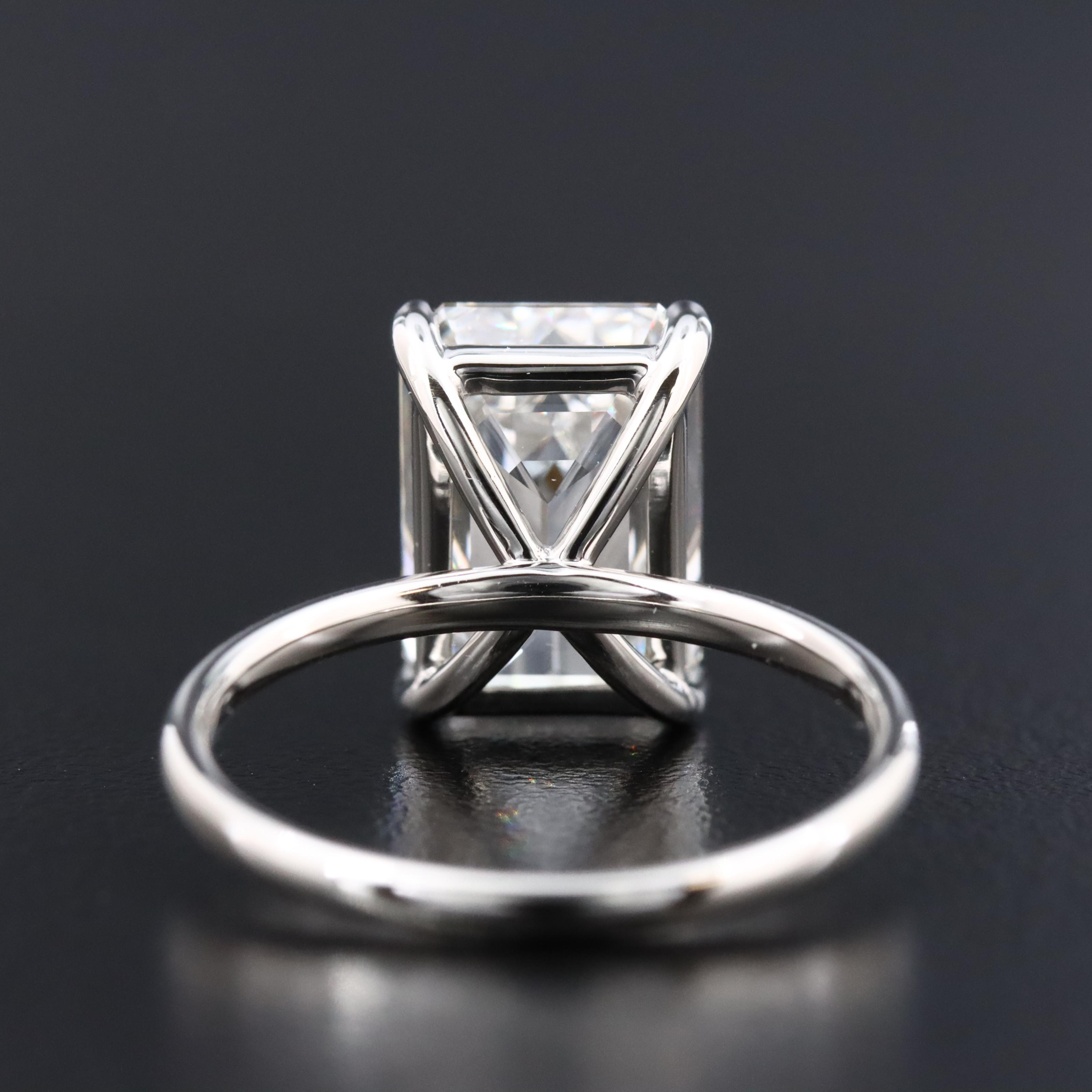 Platinum 5.05 CT Lab Grown Diamond Solitaire Ring with IGI Report