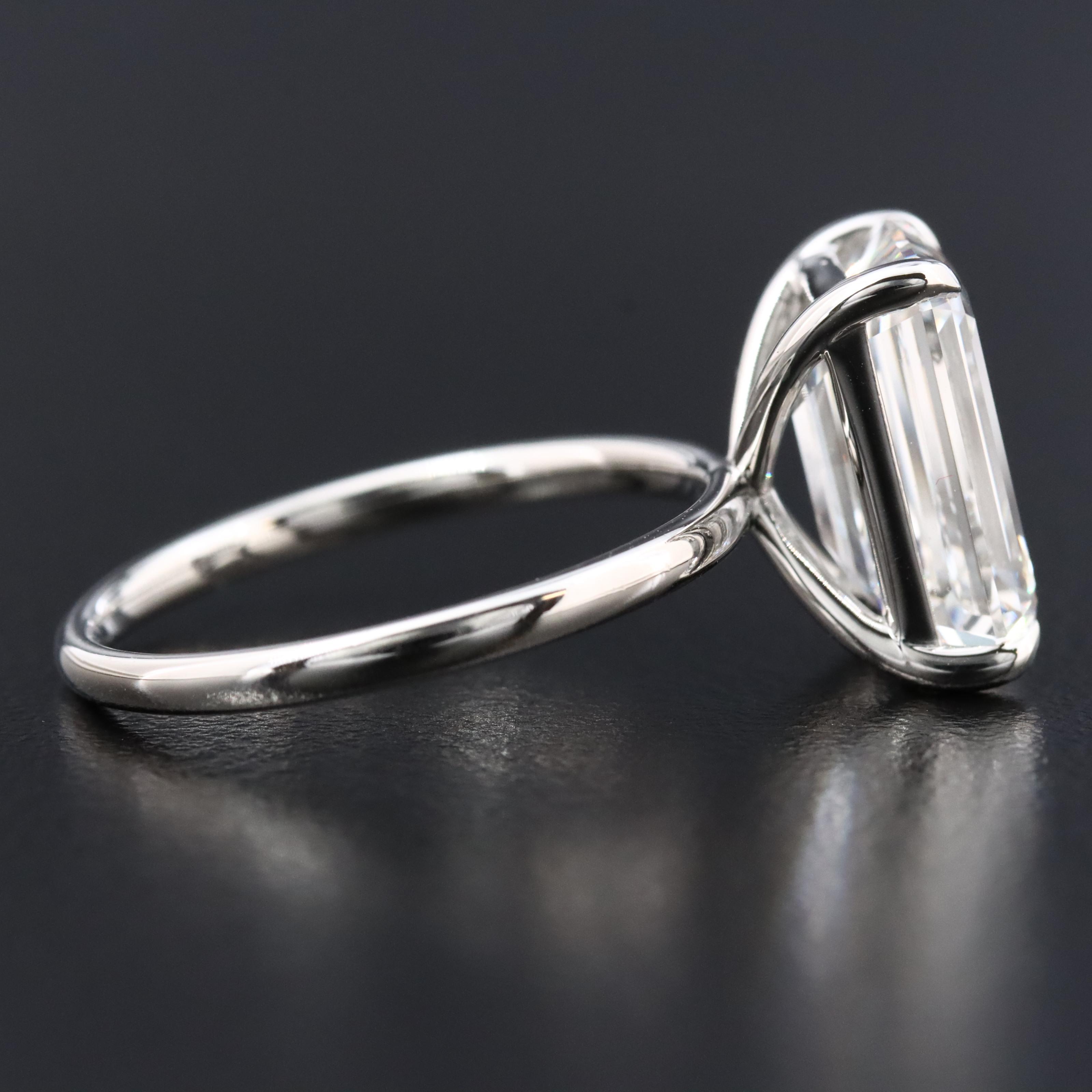 Platinum 5.05 CT Lab Grown Diamond Solitaire Ring with IGI Report