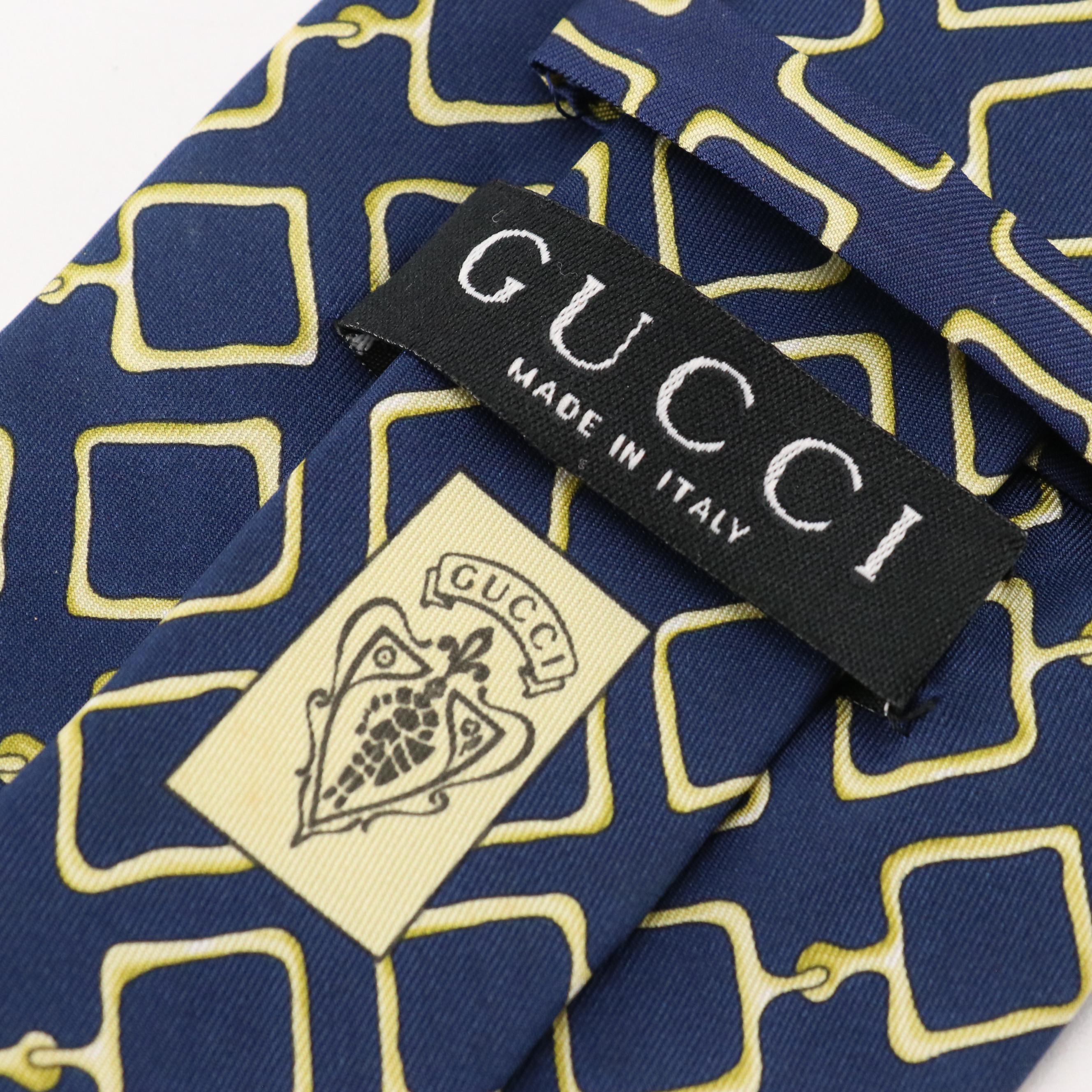 Gucci Horsebit Motif Silk Necktie