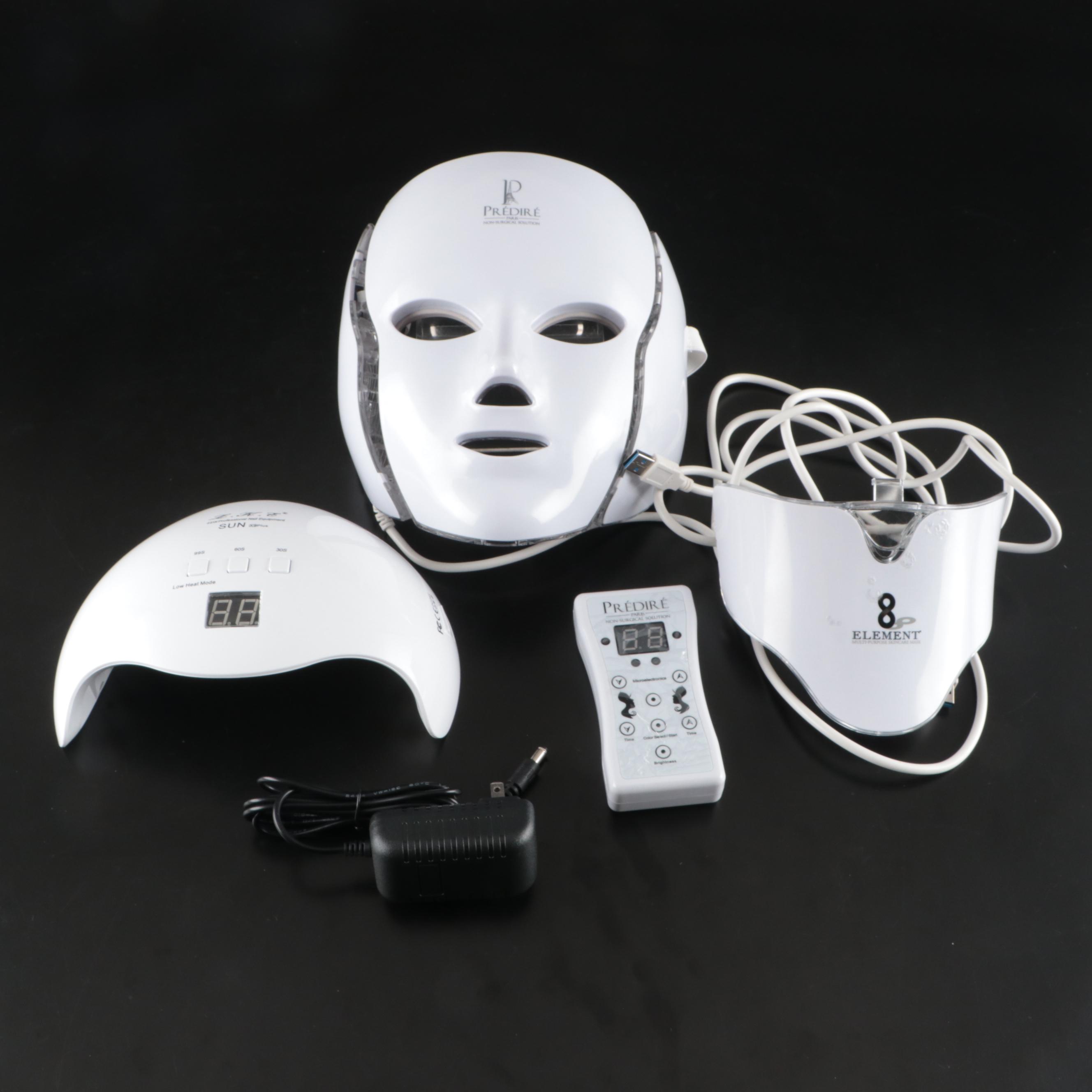 Prédiré Paris 8 Element Light Therapy Mask with LKE Gel Nail Polish UV Lamp
