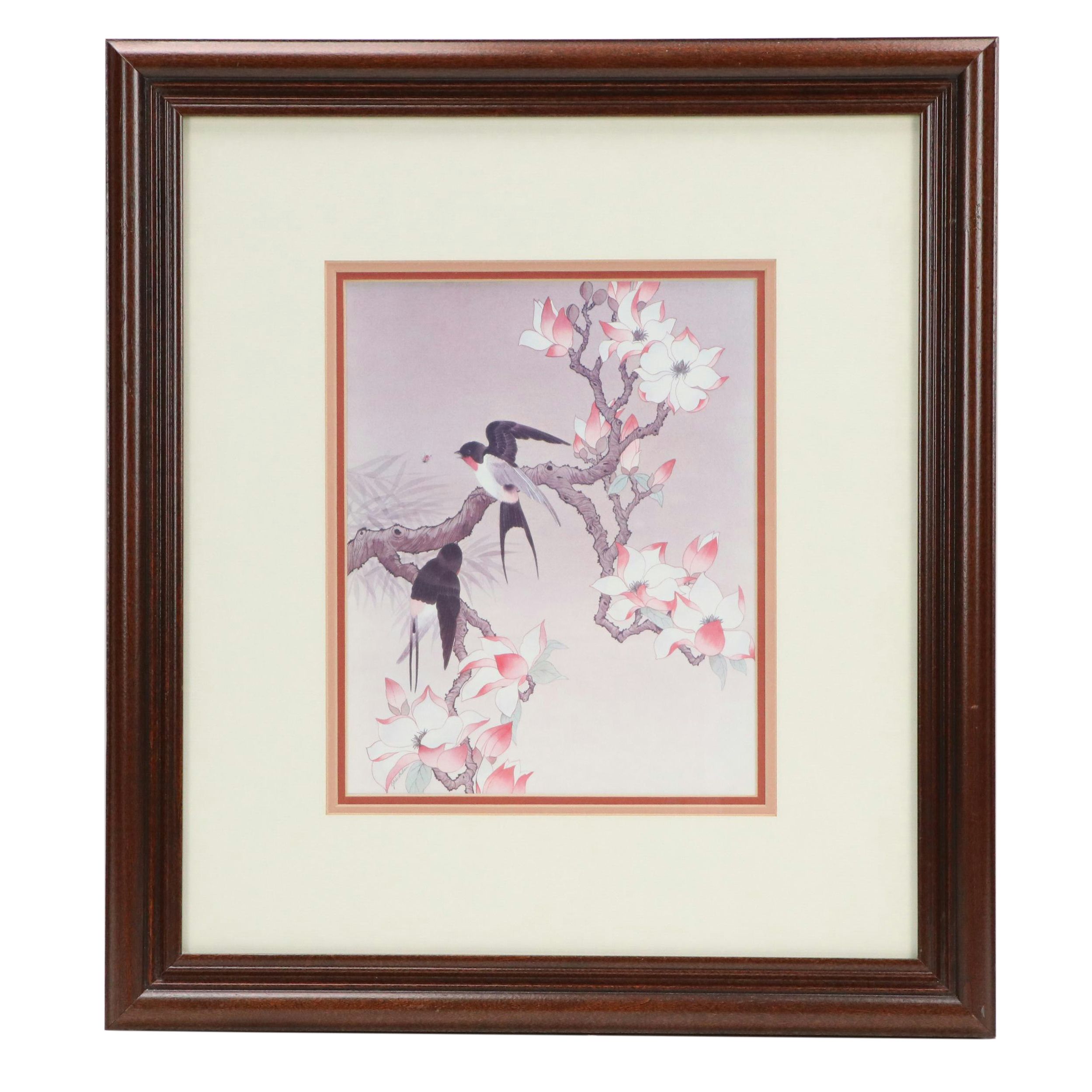 Offset Lithograph of Birds, Late 20th Century