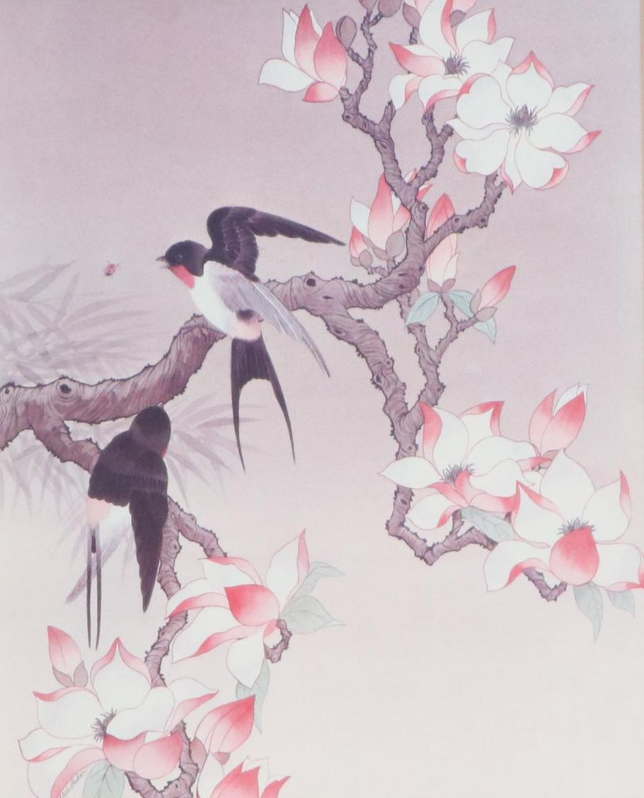 Offset Lithograph of Birds, Late 20th Century