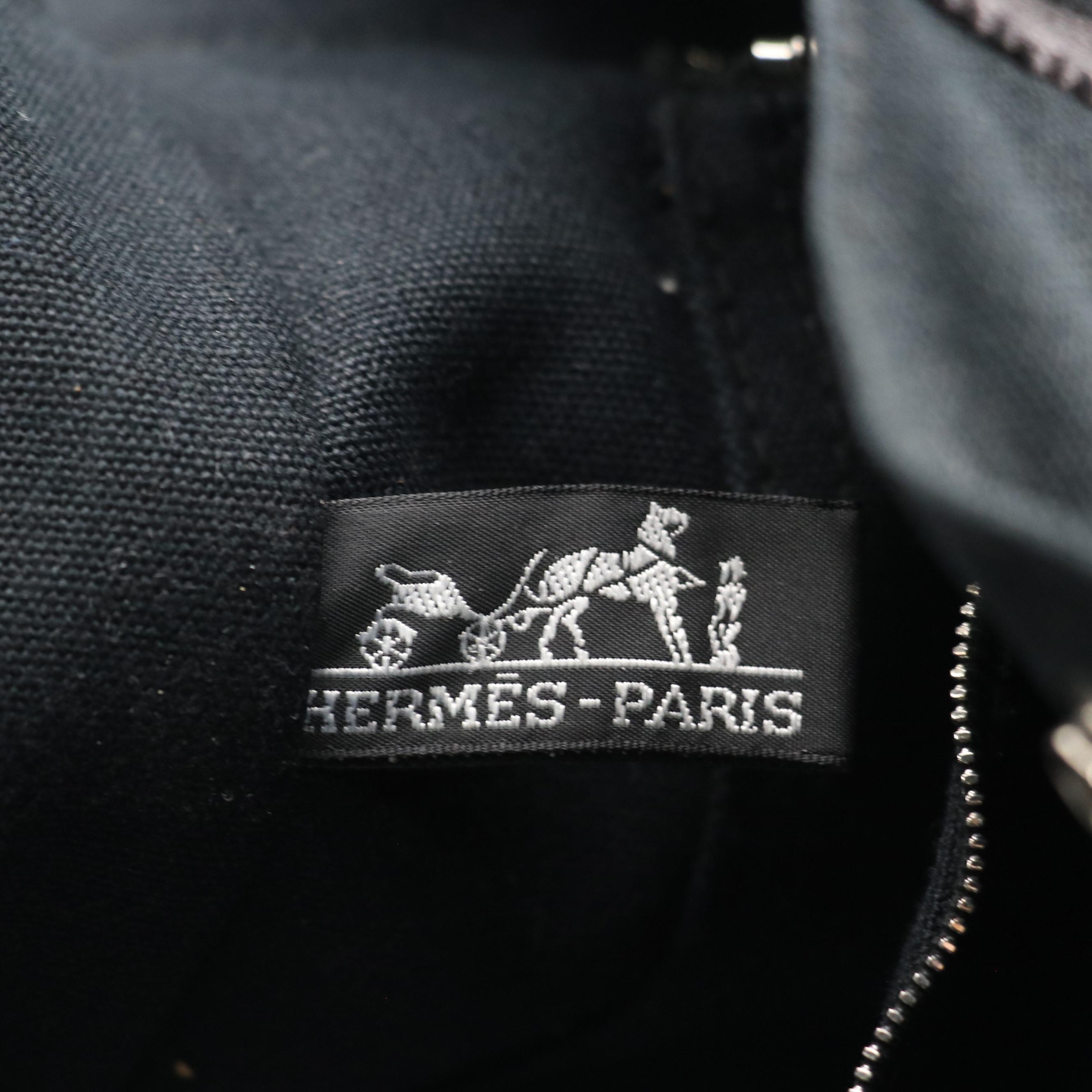 Hermès Canvas Fourre-Tout MM in Black/Grey