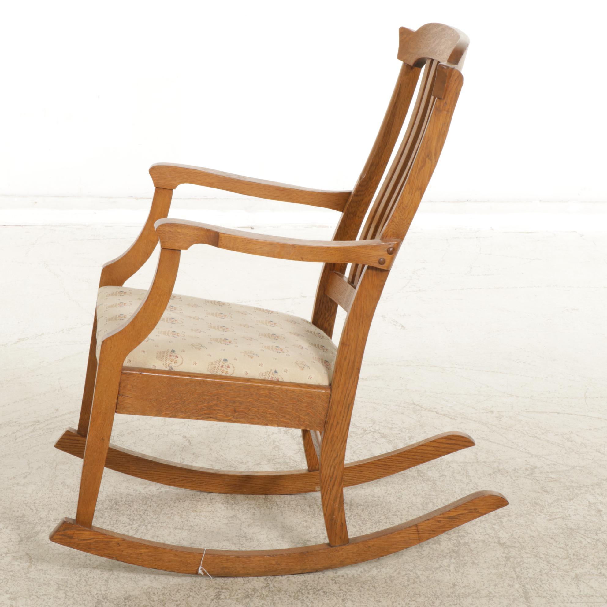 Sorgen & Son Oak Rocking Chair, Early 20th Century