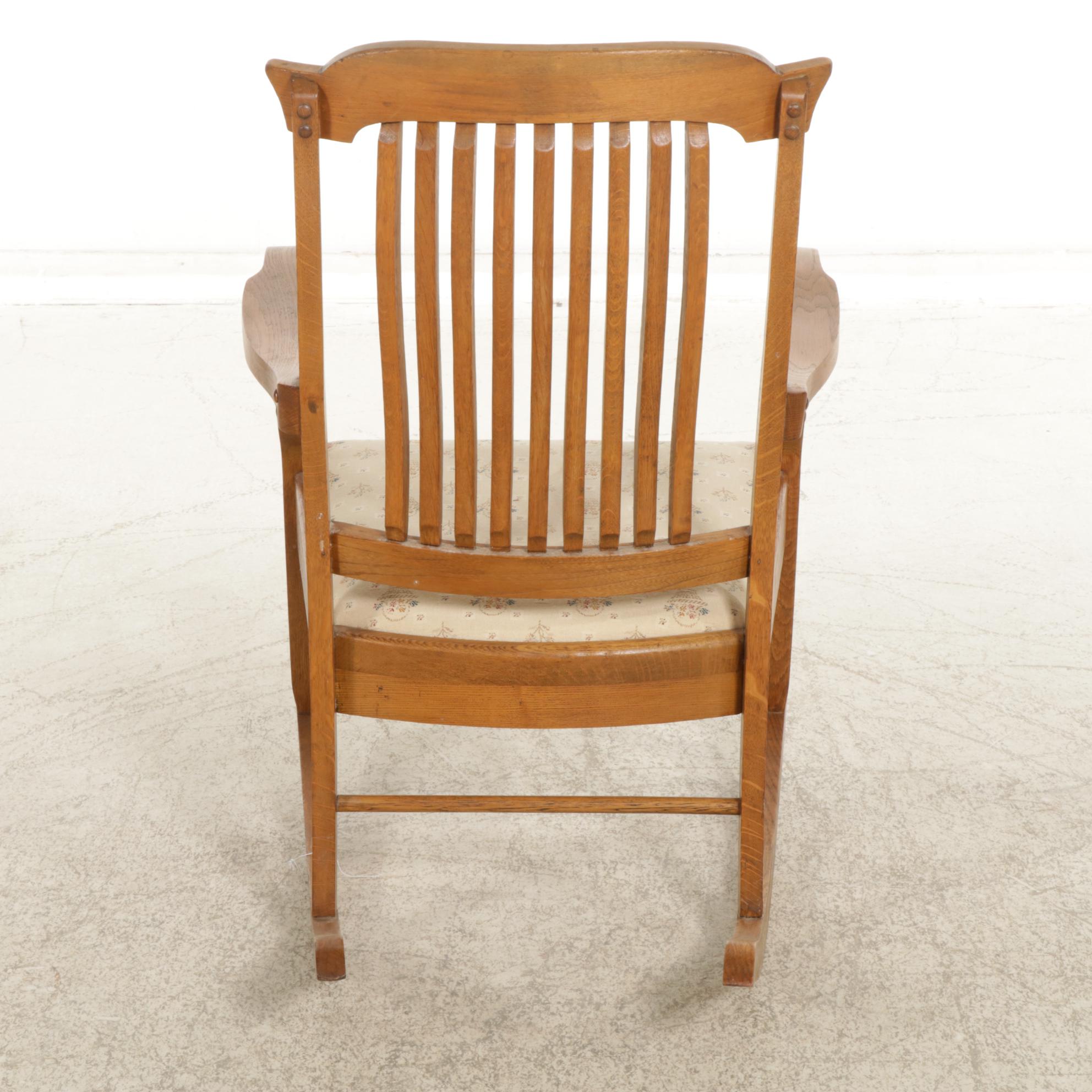 Sorgen & Son Oak Rocking Chair, Early 20th Century