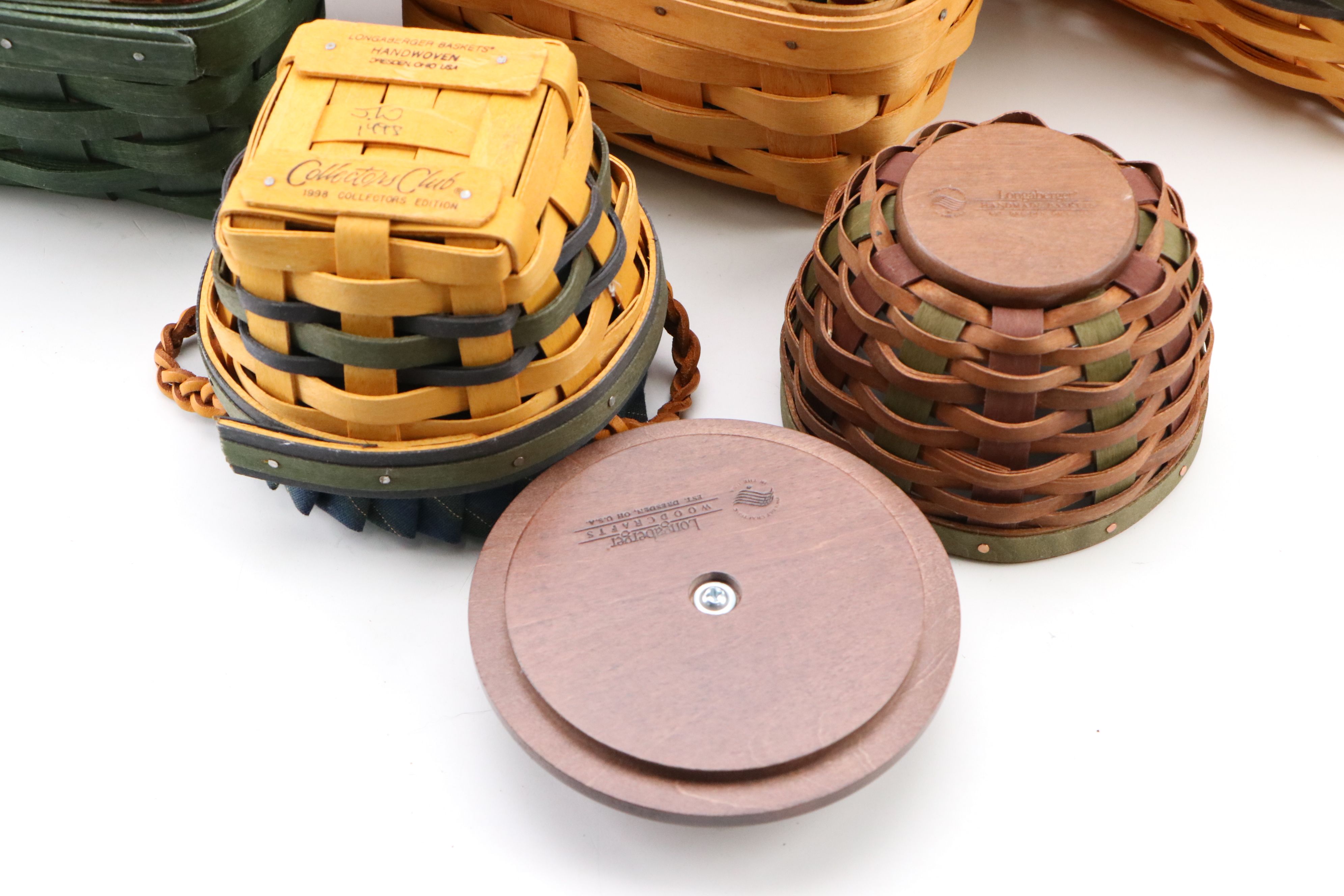 Longaberger Christmas Collection and Other Woven Baskets, Late 20th Century