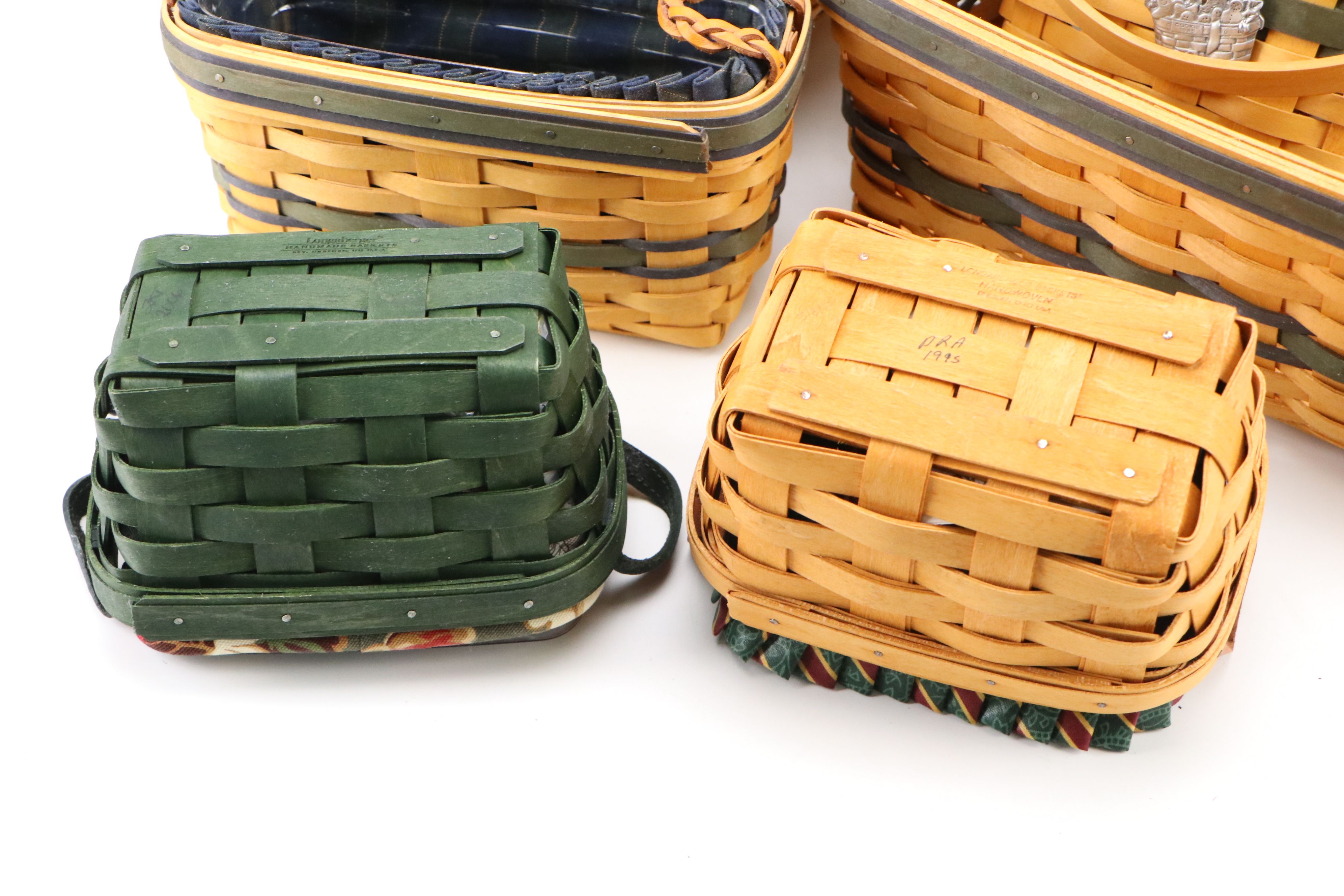 Longaberger Christmas Collection and Other Woven Baskets, Late 20th Century