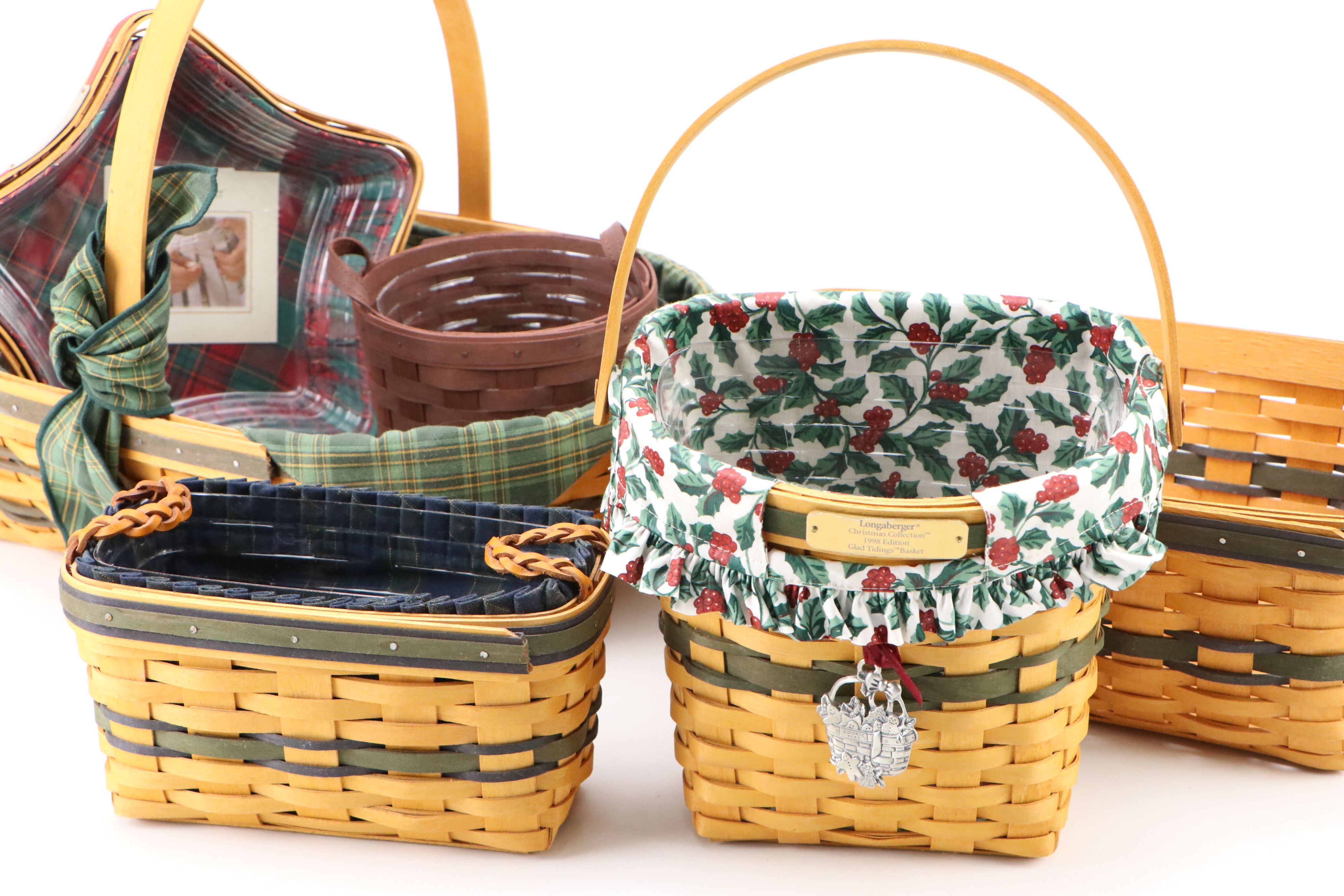 Longaberger Christmas Collection and Other Woven Baskets, Late 20th Century