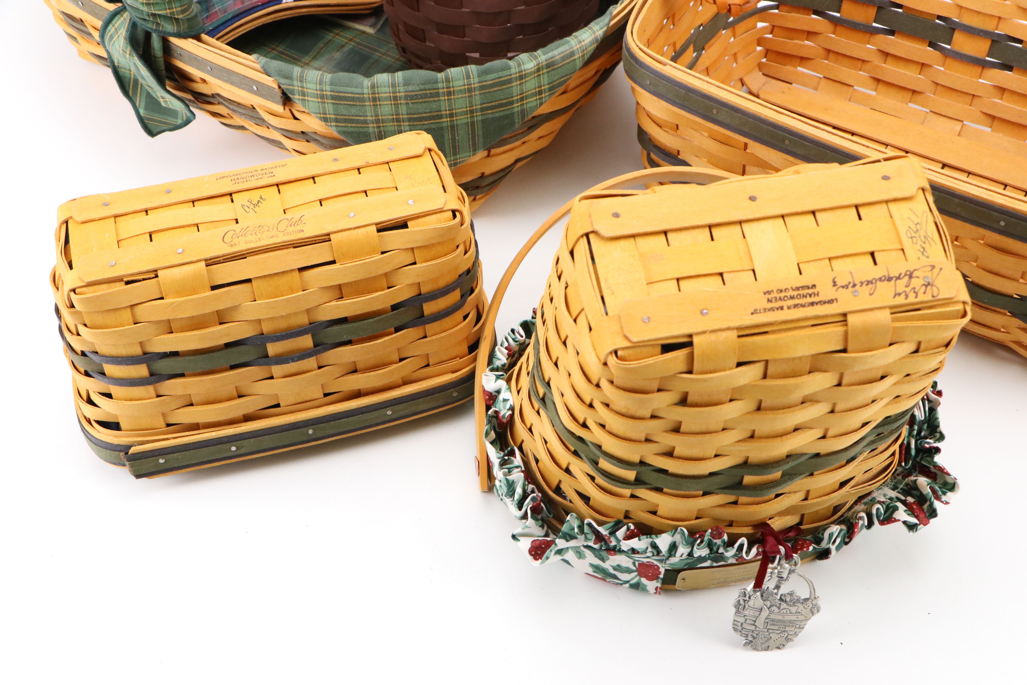 Longaberger Christmas Collection and Other Woven Baskets, Late 20th Century