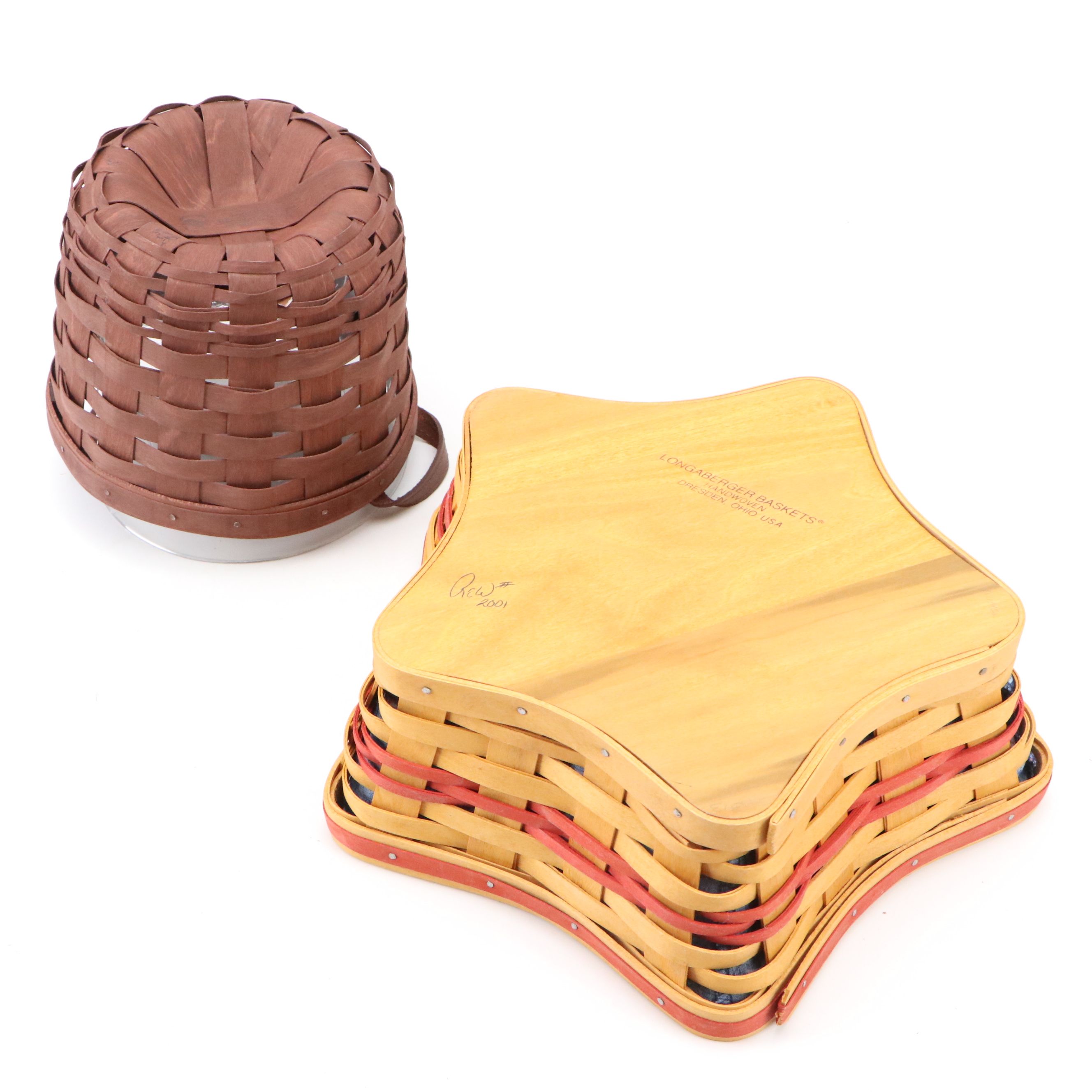 Longaberger Christmas Collection and Other Woven Baskets, Late 20th Century