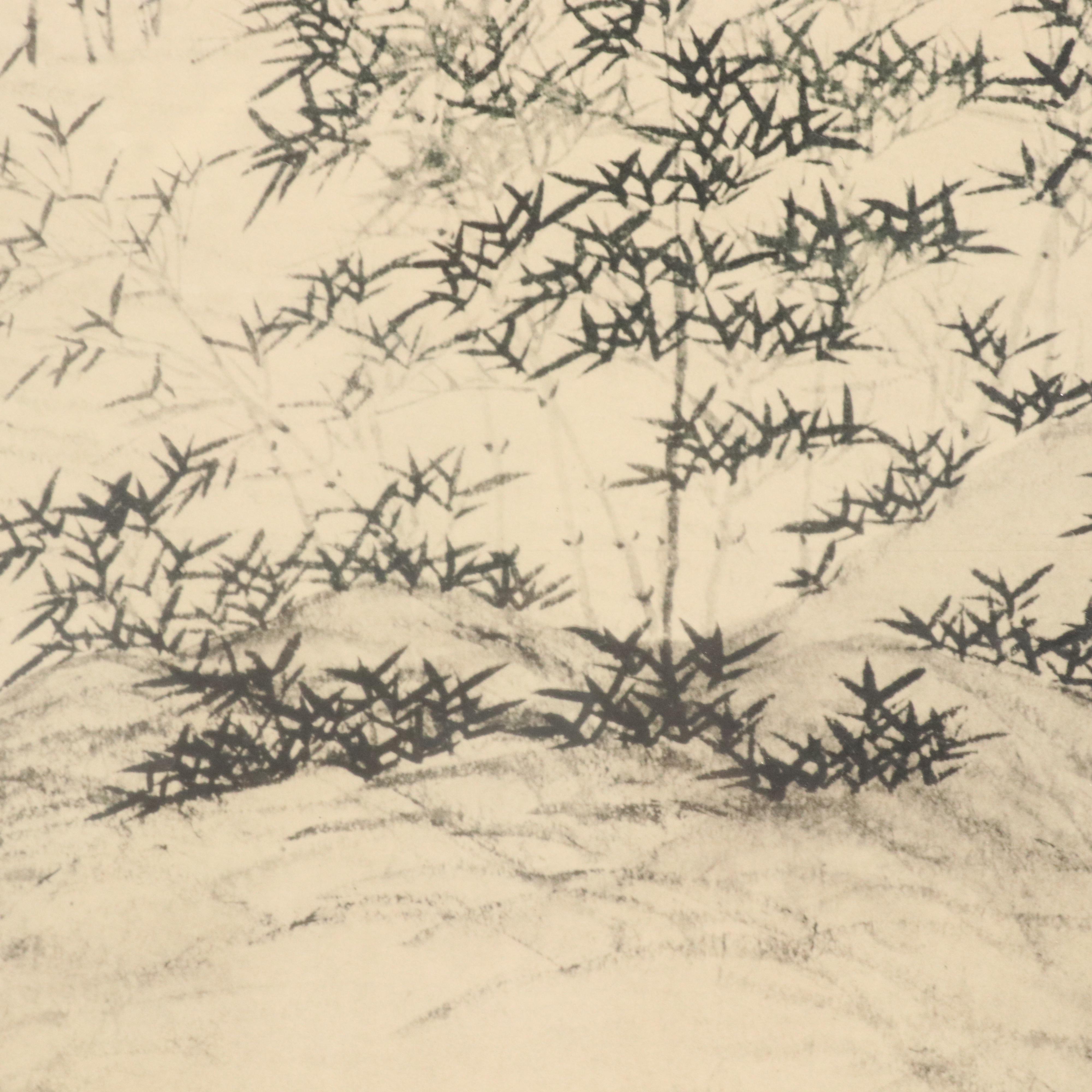 Collotype After Sung K'o Ink Drawing "Myriad Bamboo"