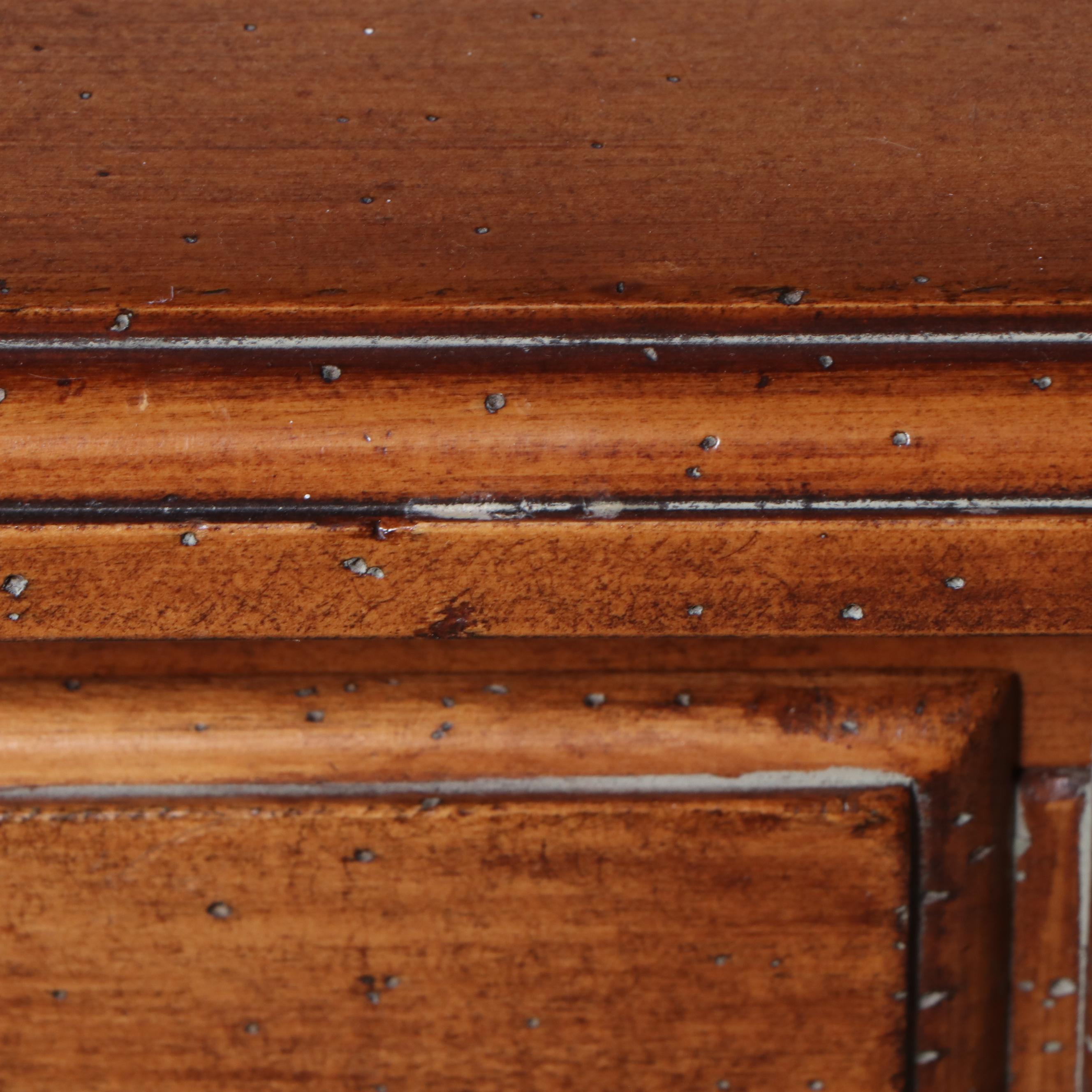 Shaker Style Walnut Finish Media Console Table