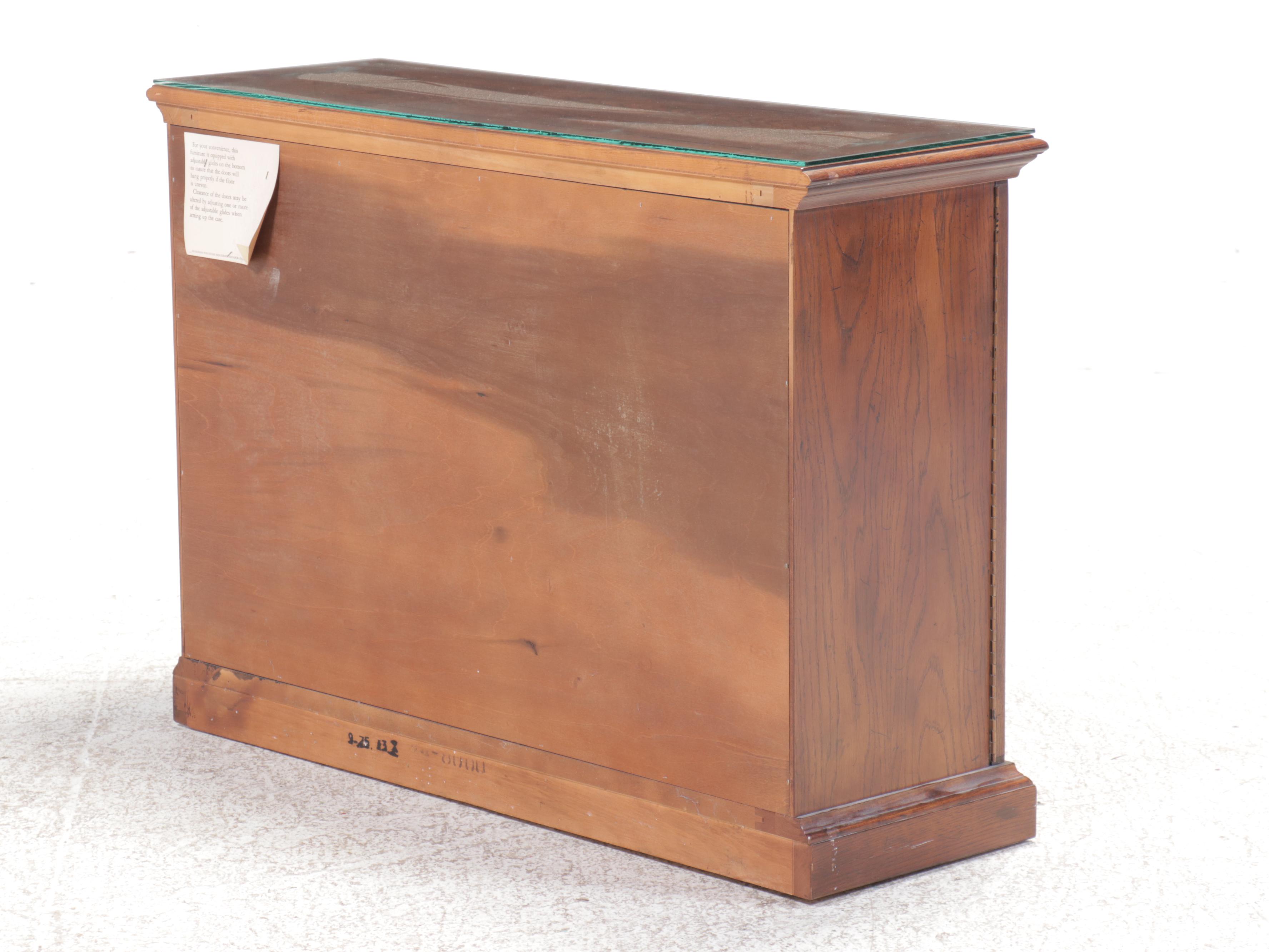 Henredon Mahogany Sideboard with Glass Top