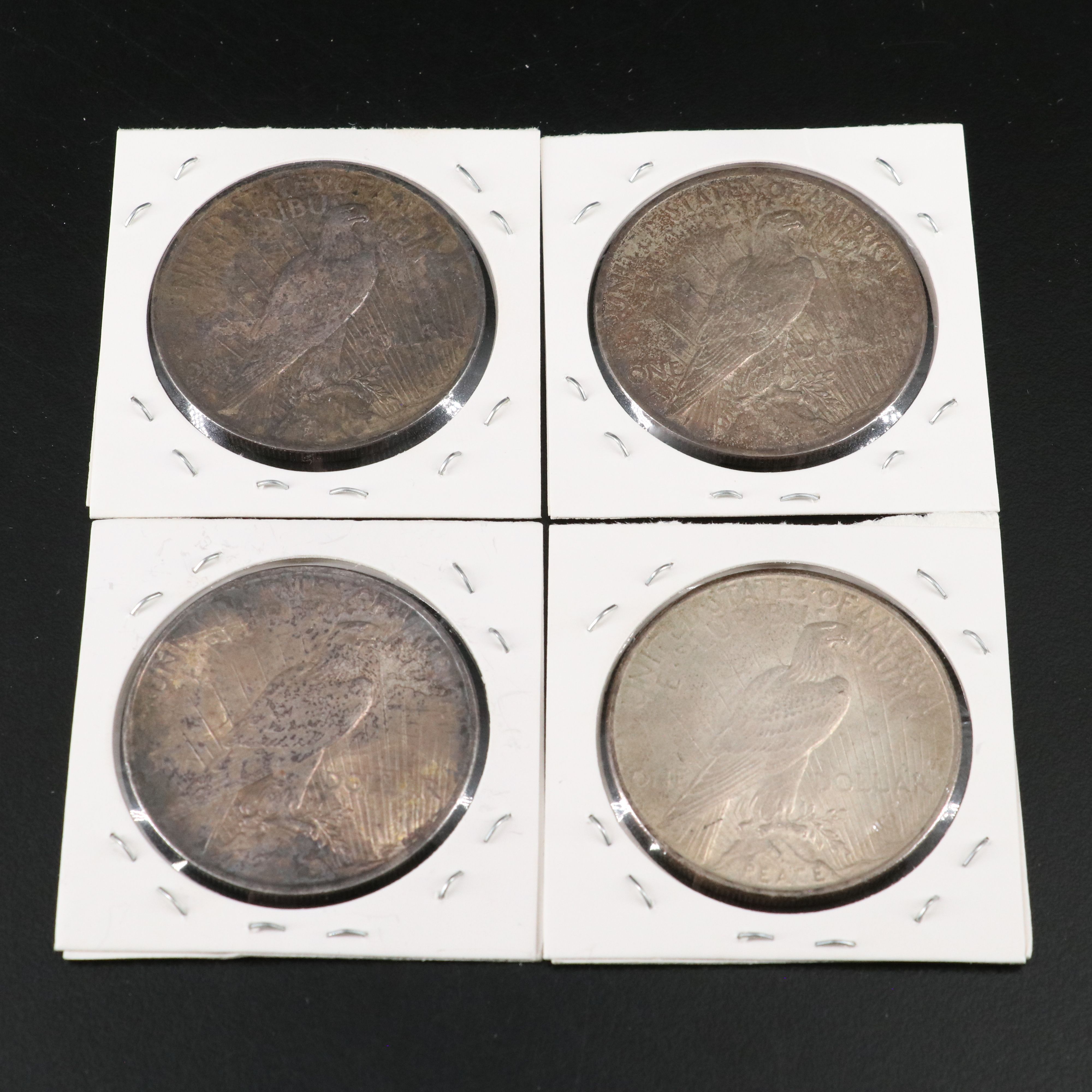 Twelve Peace Silver Dollars, 1922 to 1925