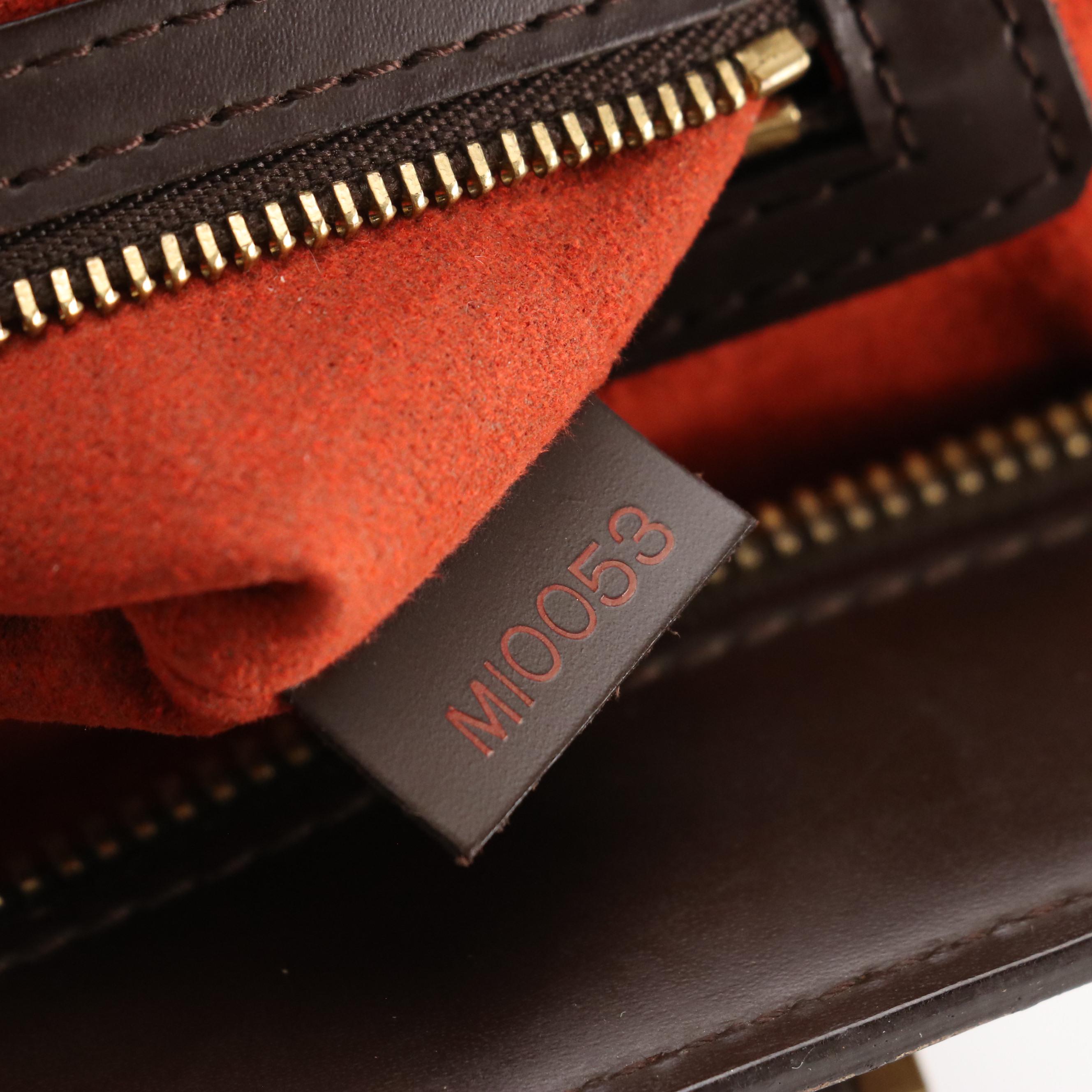 Louis Vuitton Sac Plat Zip Tote in Damier Ebene Canvas and Leather