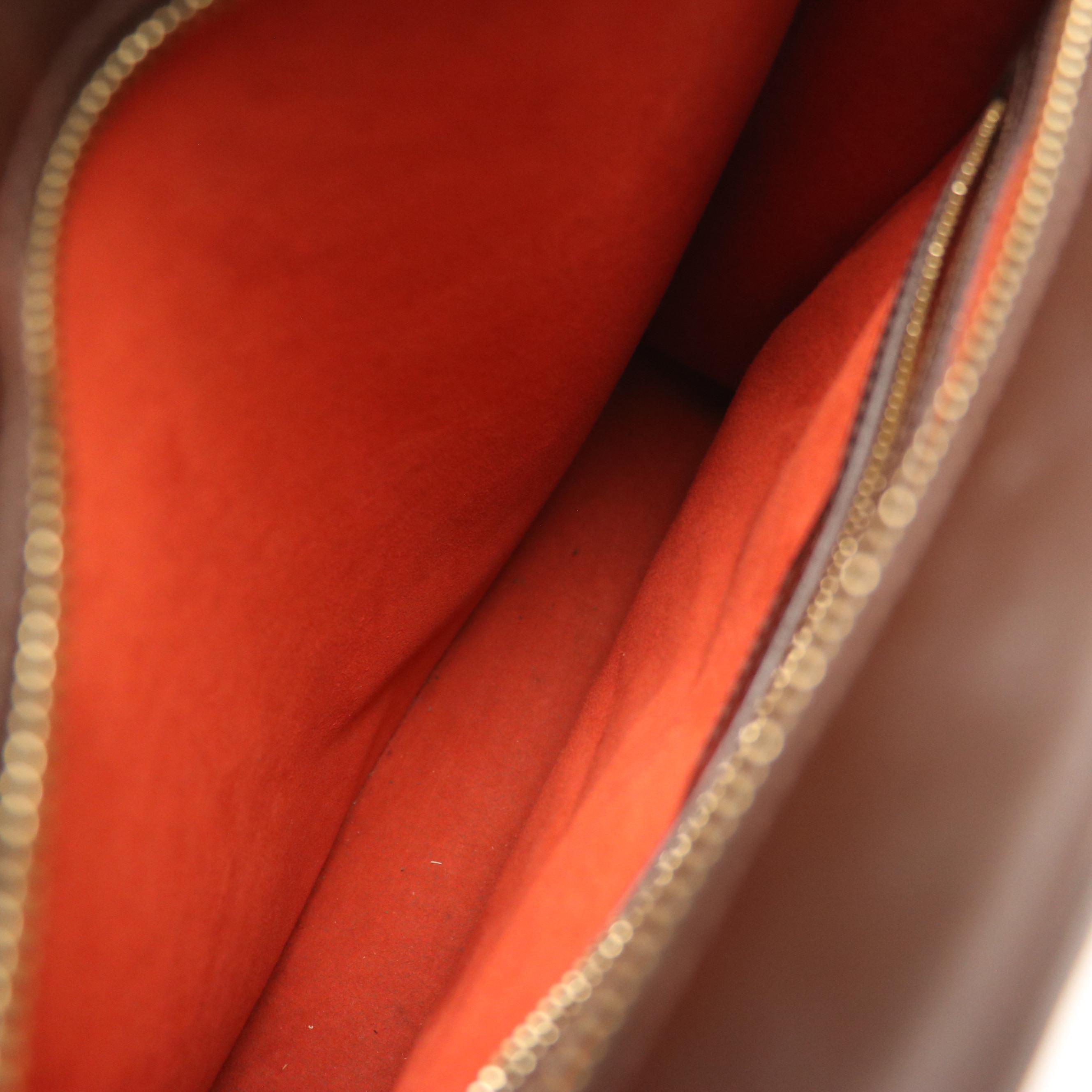 Louis Vuitton Sac Plat Zip Tote in Damier Ebene Canvas and Leather