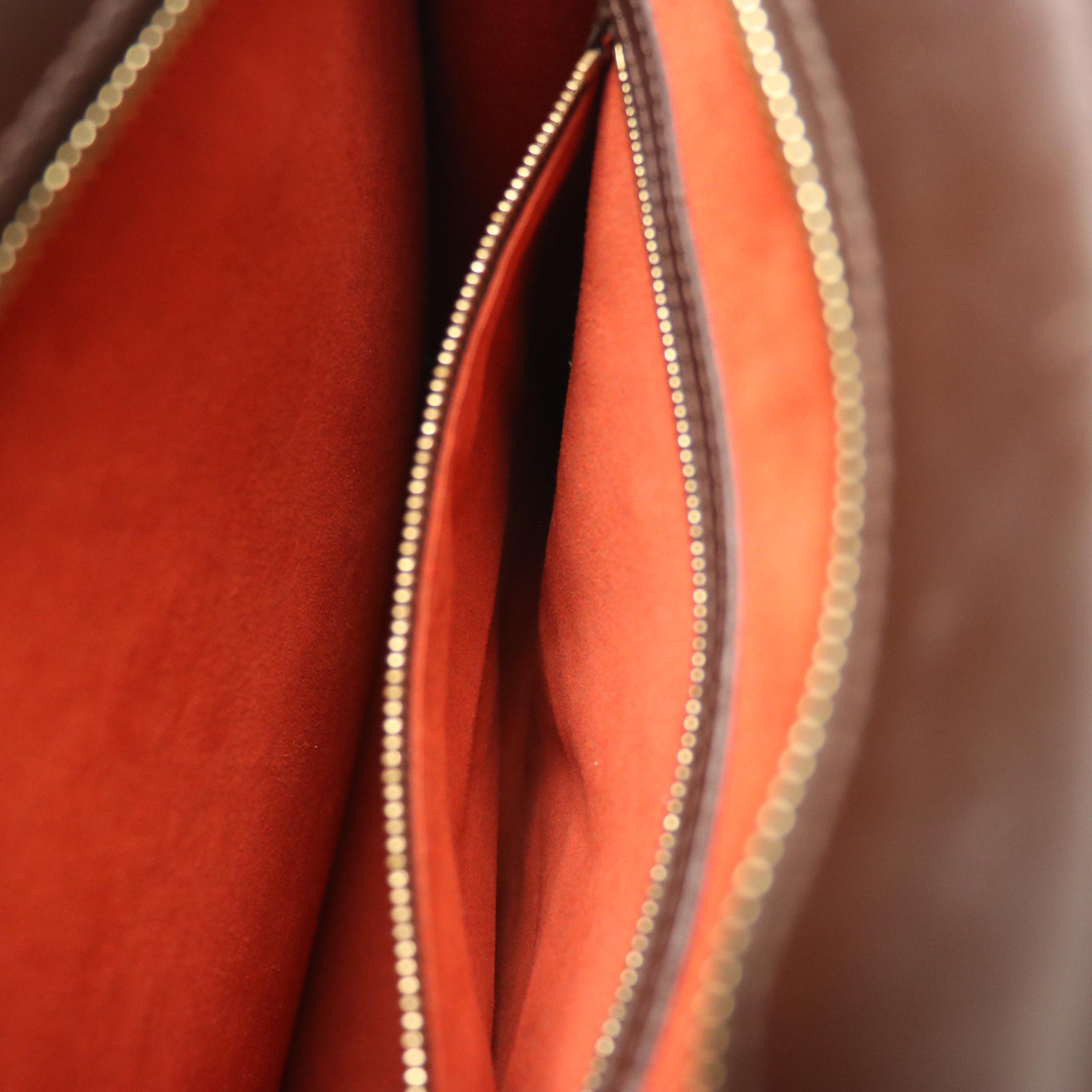 Louis Vuitton Sac Plat Zip Tote in Damier Ebene Canvas and Leather