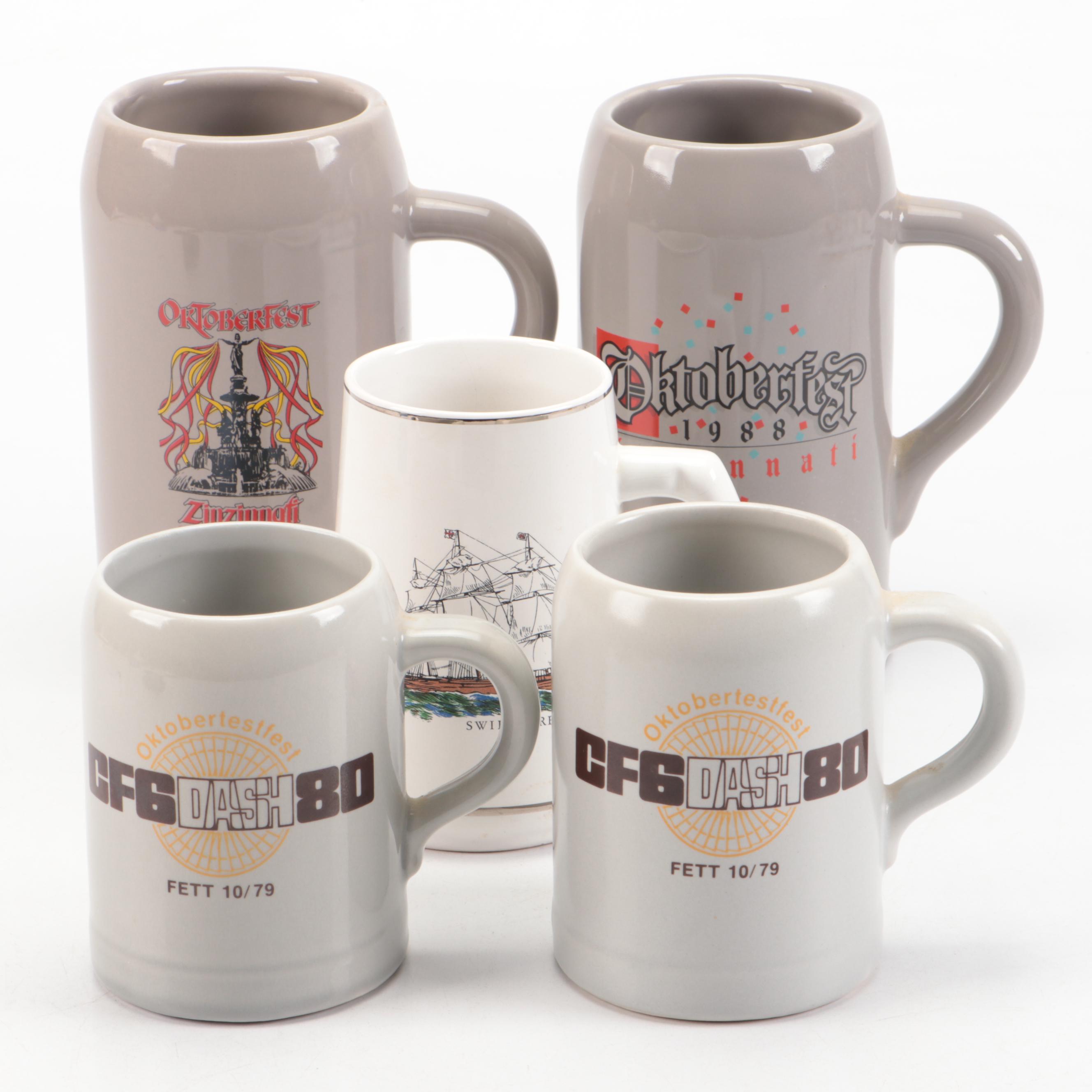 Commemorative Oktoberfest and Other Ceramic Tankards