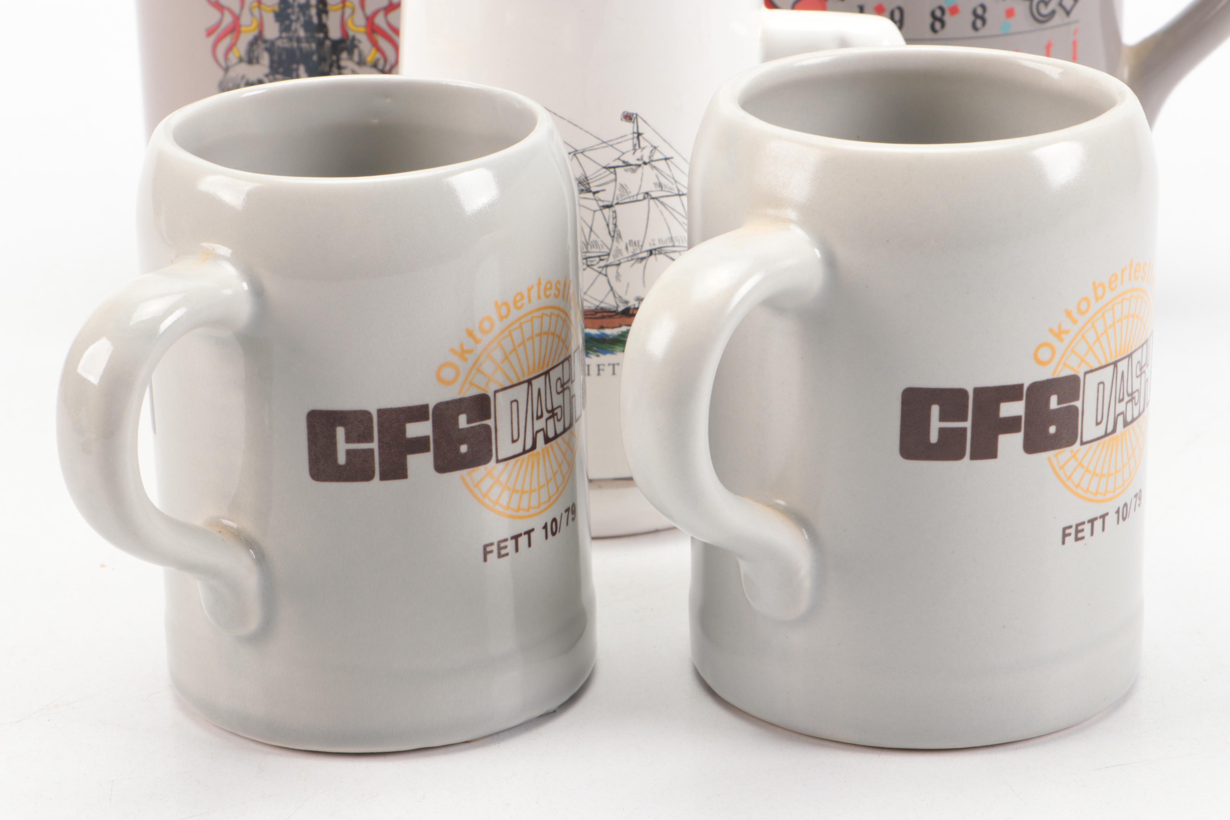 Commemorative Oktoberfest and Other Ceramic Tankards
