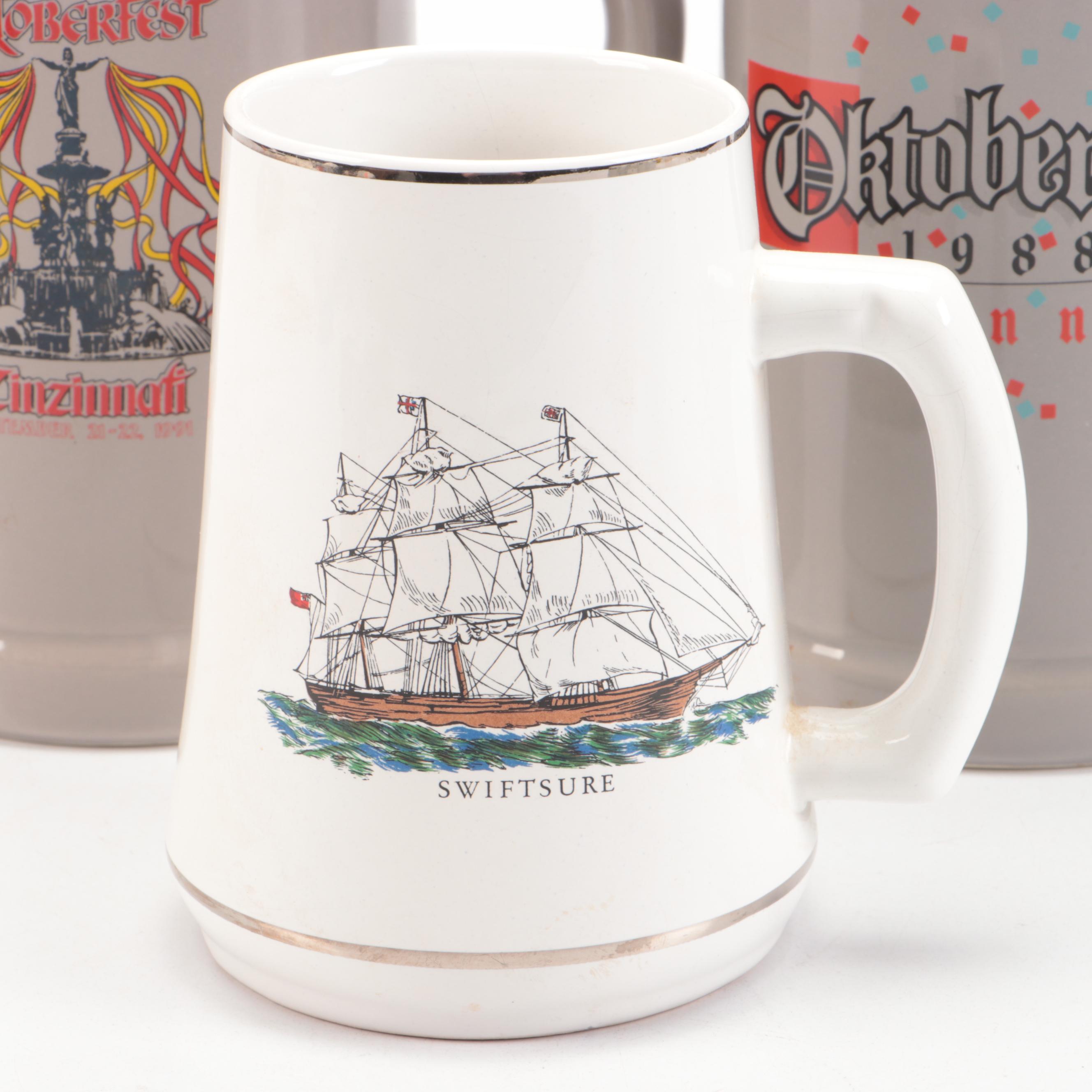 Commemorative Oktoberfest and Other Ceramic Tankards