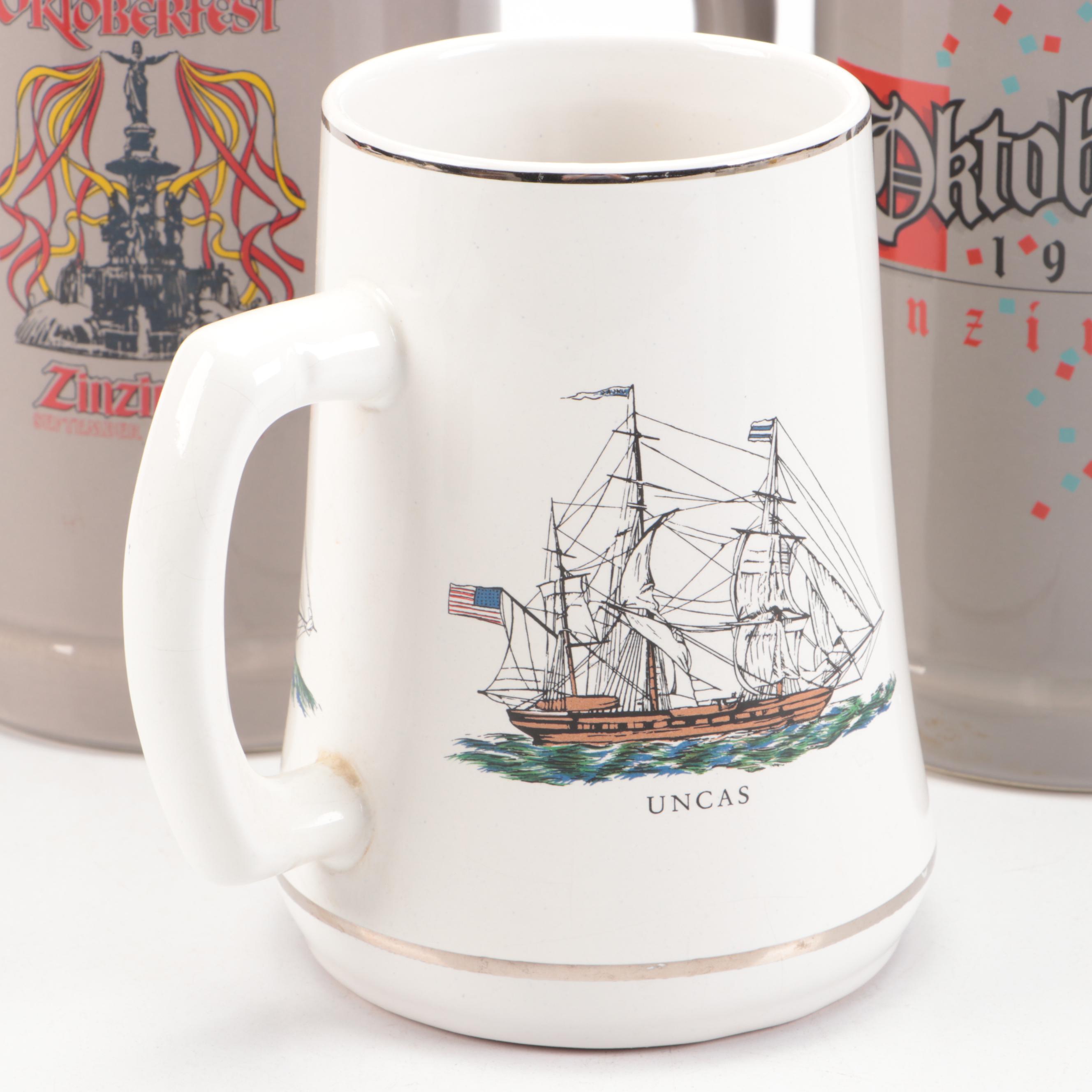 Commemorative Oktoberfest and Other Ceramic Tankards