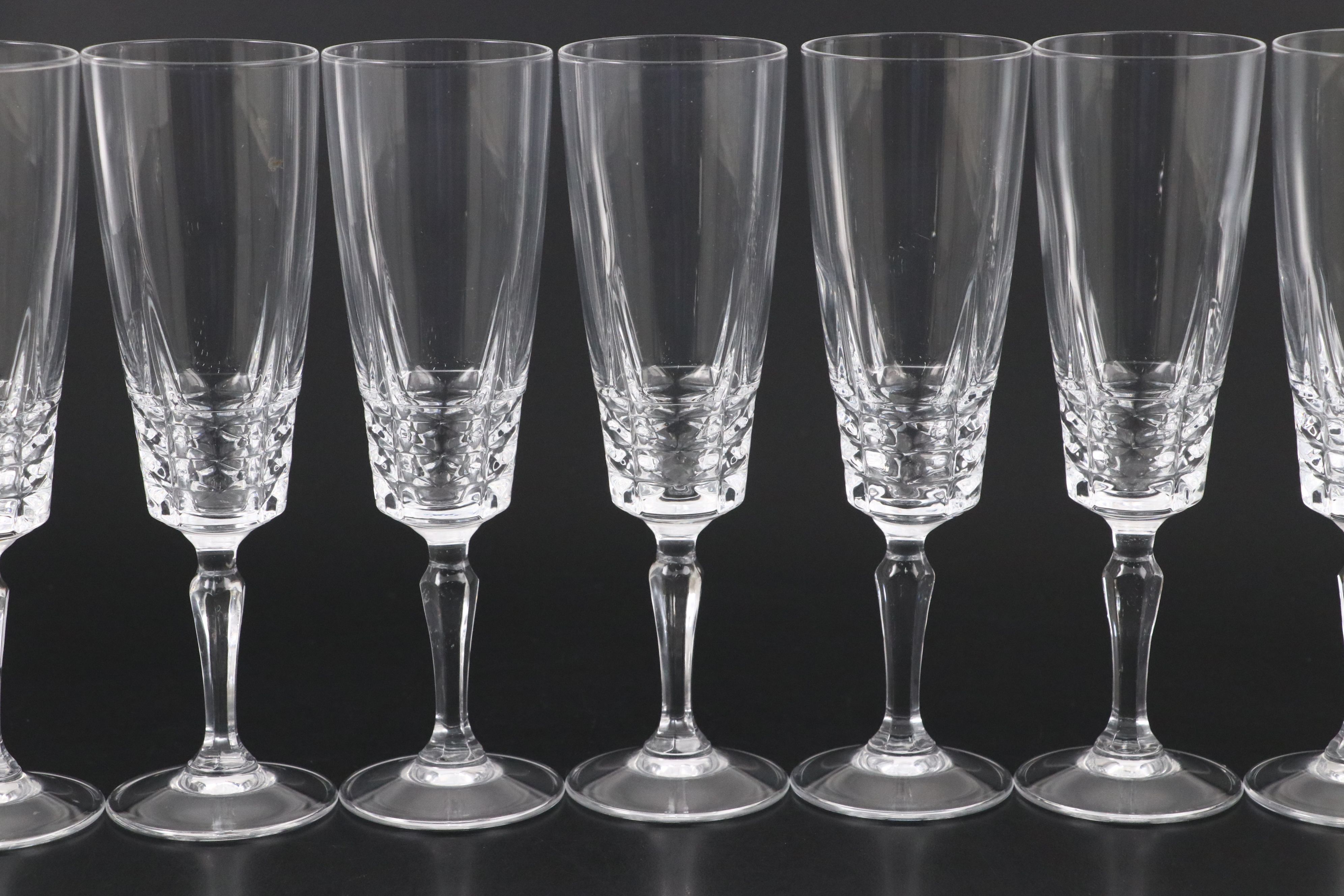 Waterford Crystal "Colleen" Decanter with Other Champagne Flutes