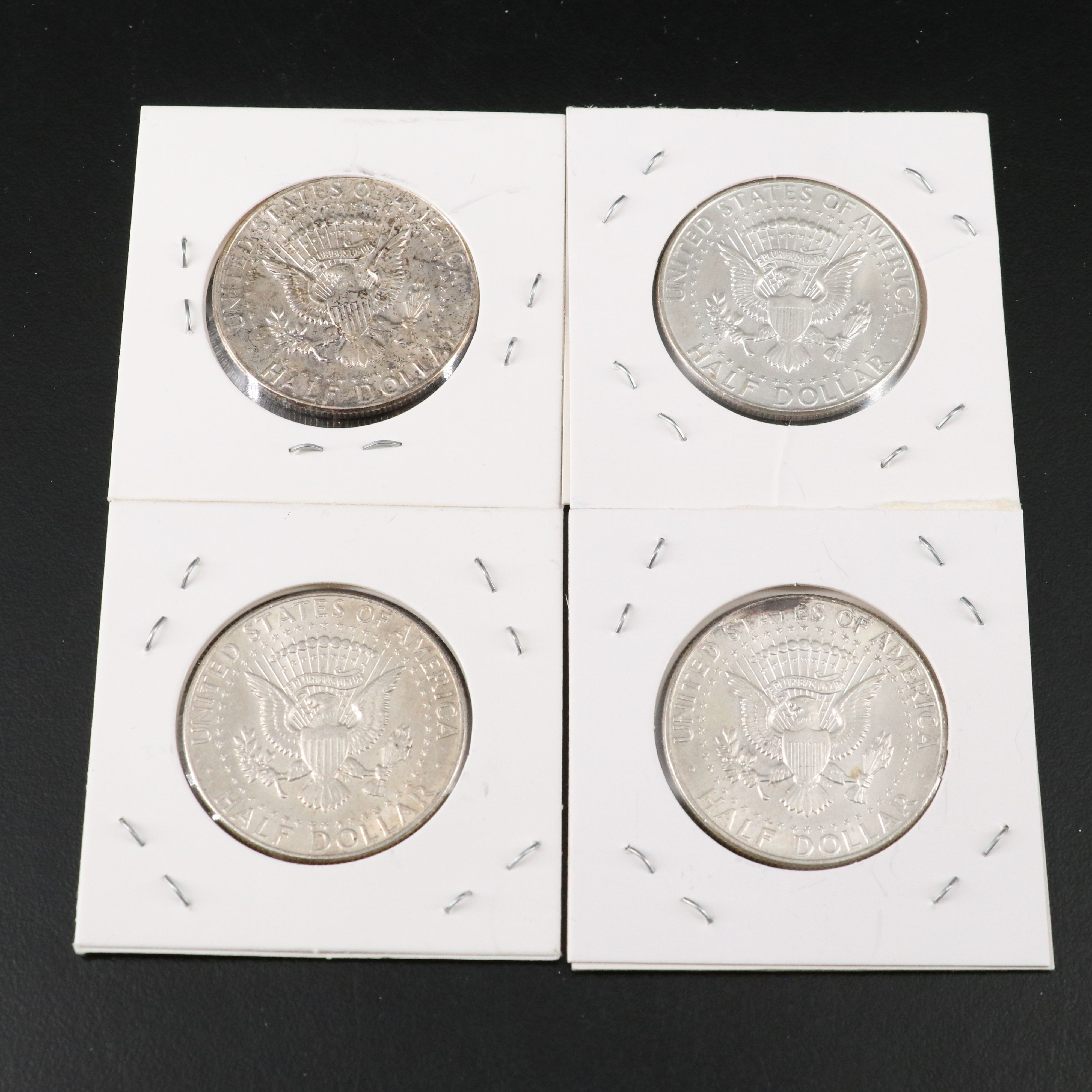 Twenty-Four Silver U.S. Half Dollars, Walking Liberty, Franklin, Kennedy