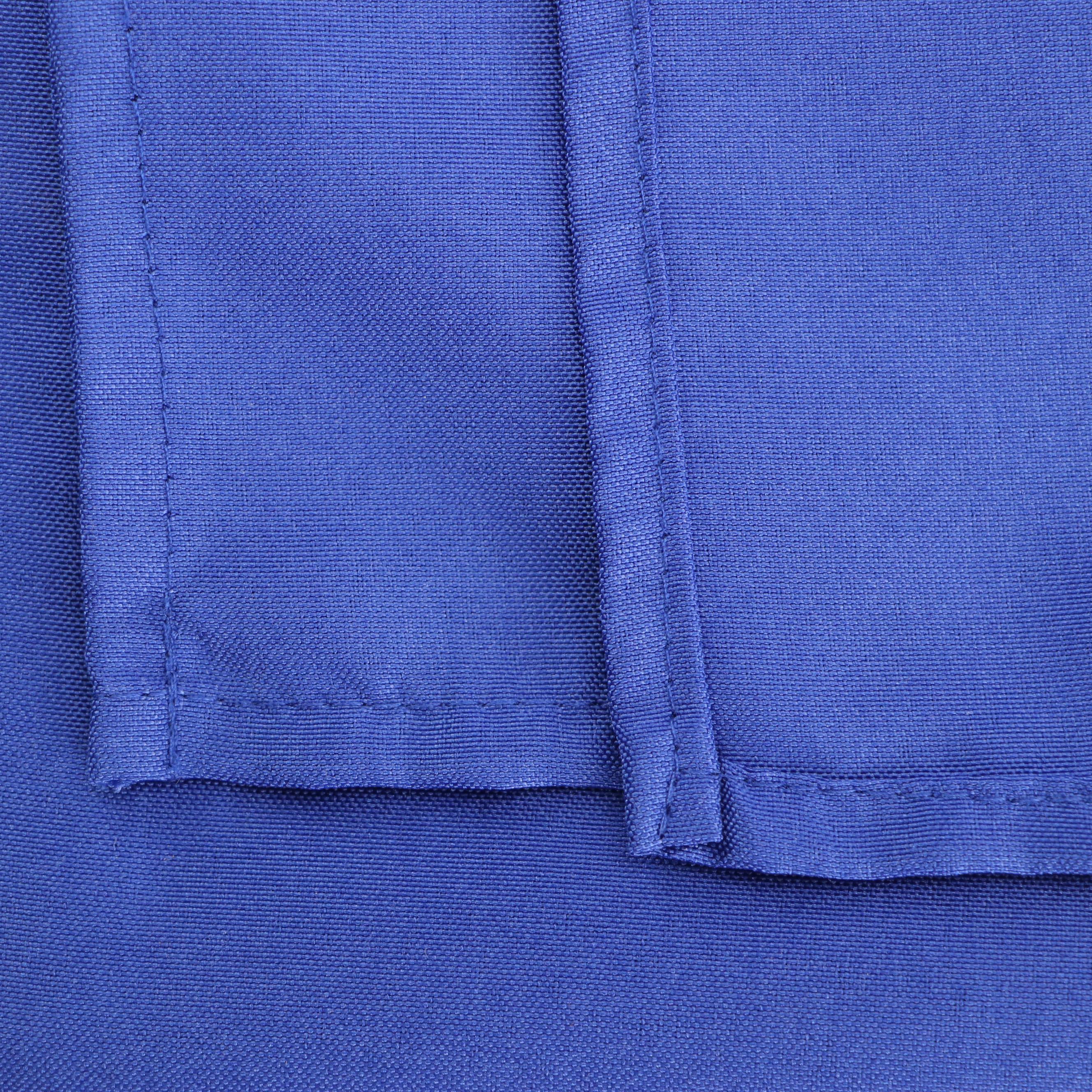 French Provincial Style Floral Tablecloth with Royal Blue Napkins