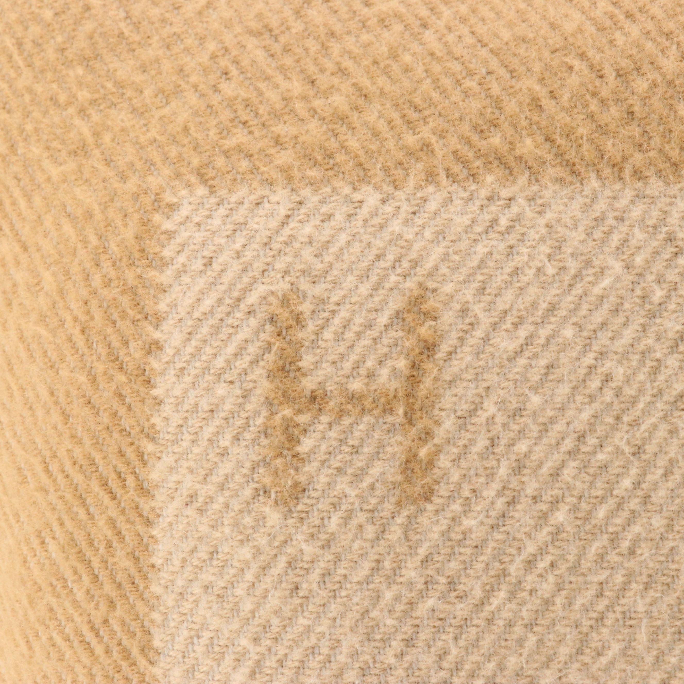 Hermès H Riviera Cashmere/Wool Accent Pillow with Blanket-Stitch Edging