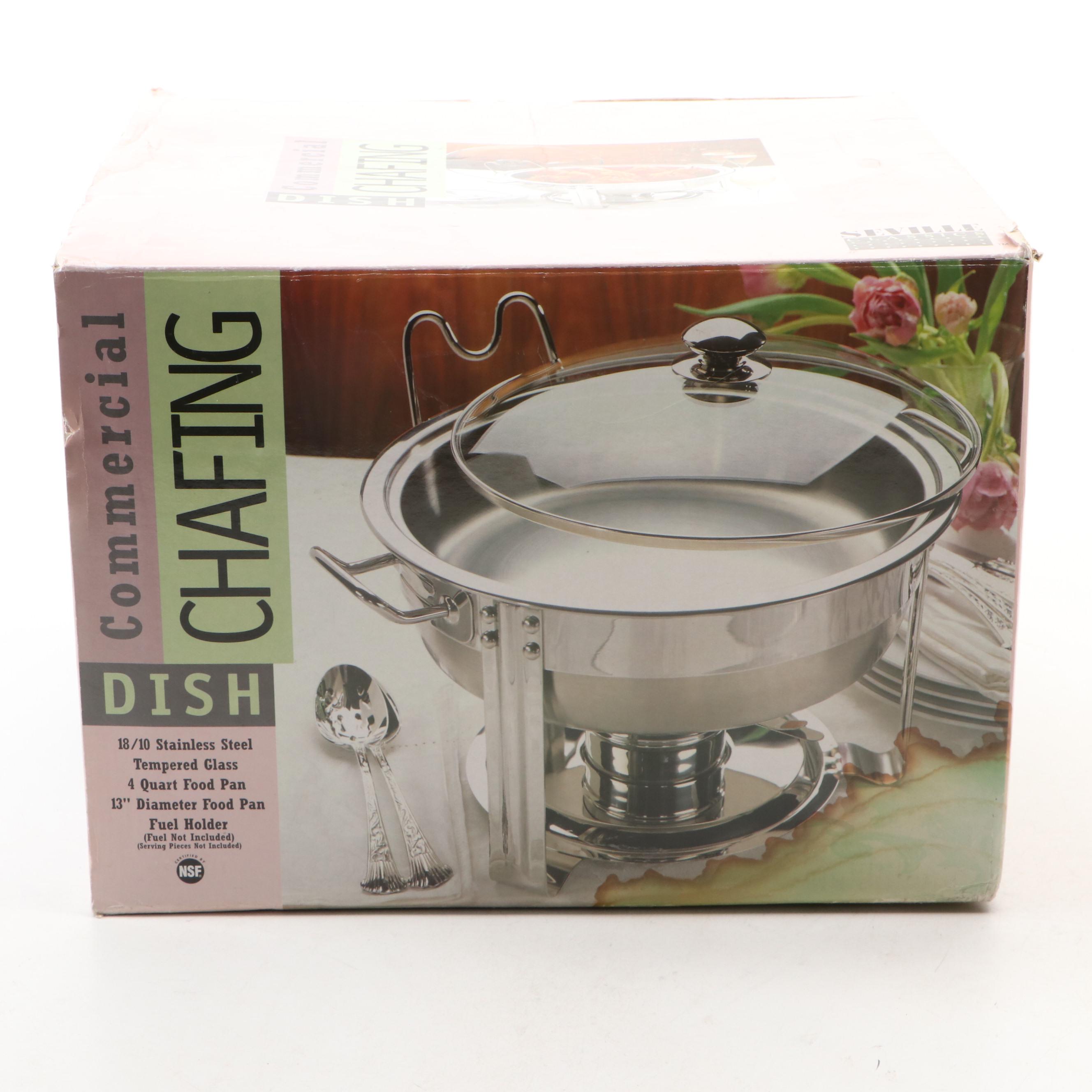 Contemporary Chafing Dish and Tiered Serving Bowls