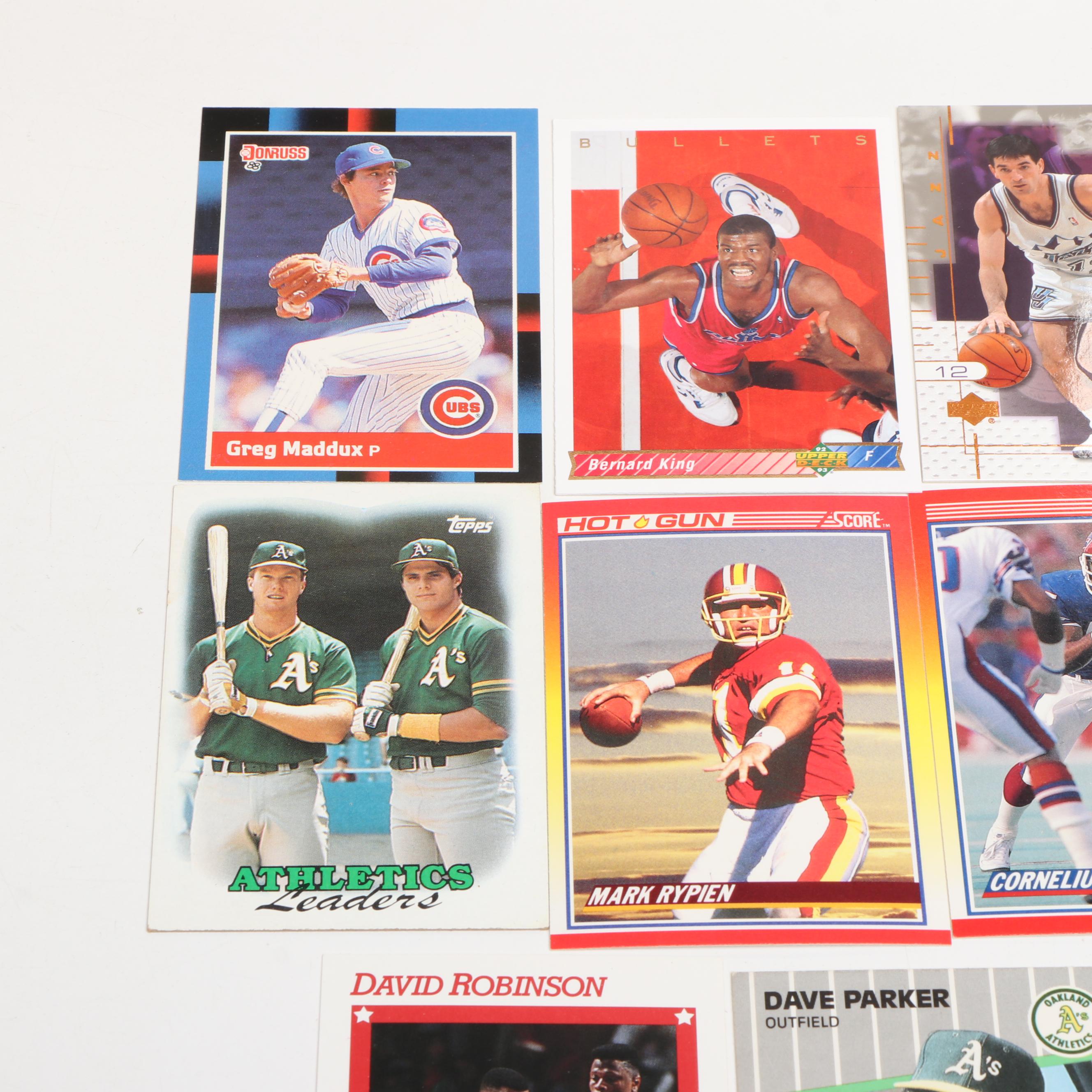 Donruss with Other Sports Cards Featuring Greg Maddux, Gary Payton and More
