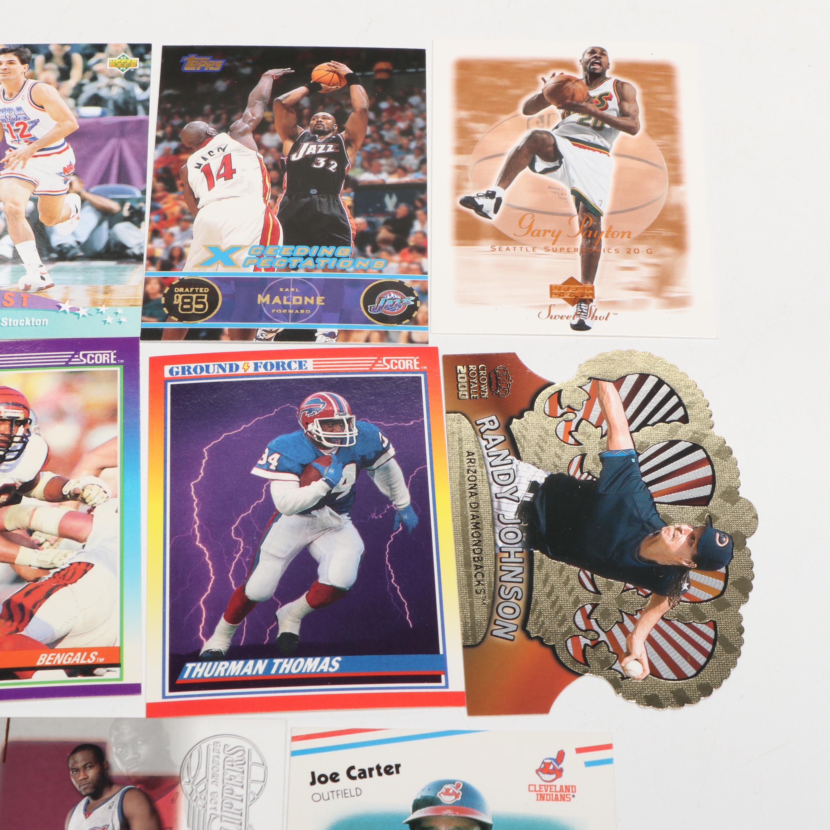 Donruss with Other Sports Cards Featuring Greg Maddux, Gary Payton and More