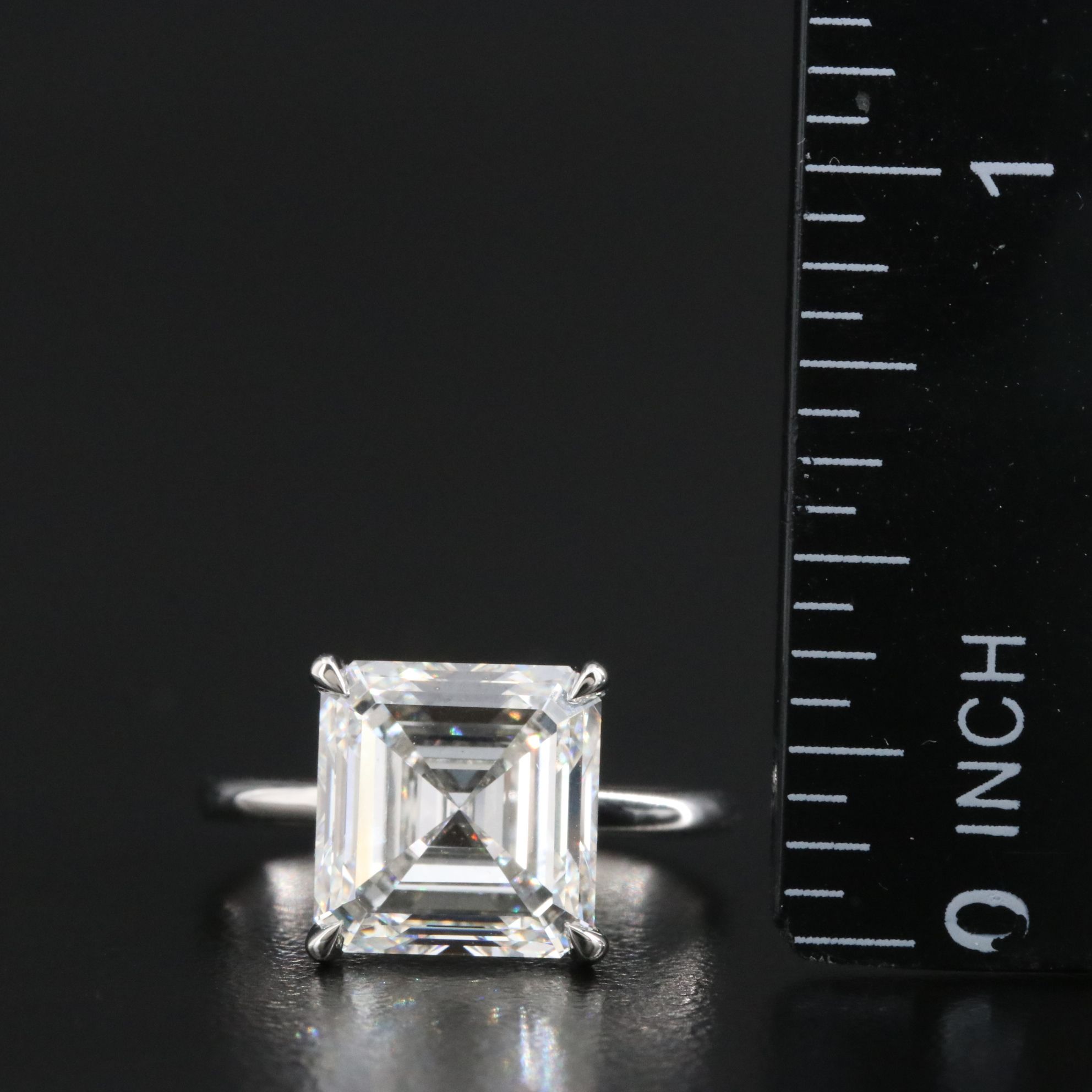 Platinum 5.03 CT Lab Grown Diamond Solitaire Ring with IGI Report