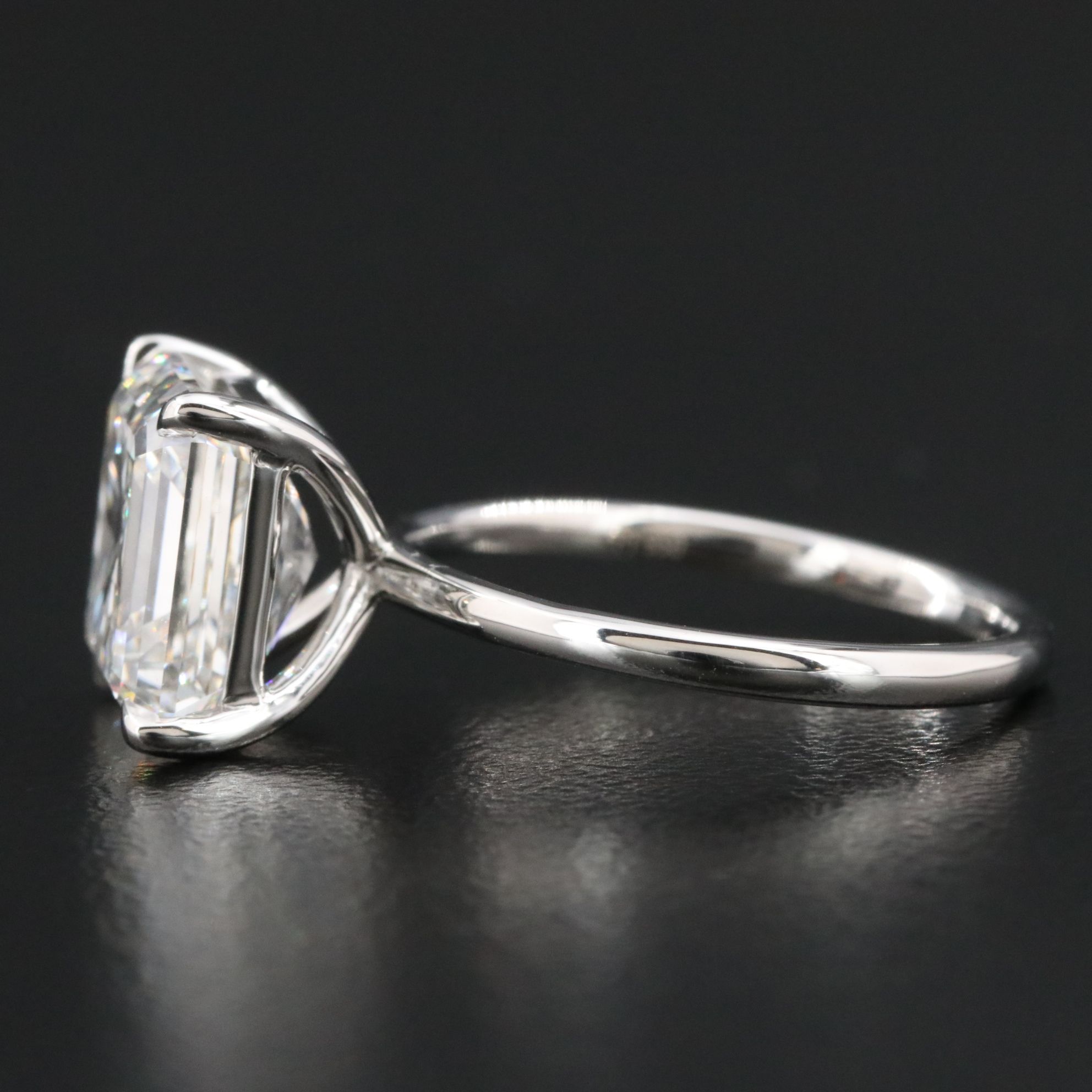 Platinum 5.03 CT Lab Grown Diamond Solitaire Ring with IGI Report