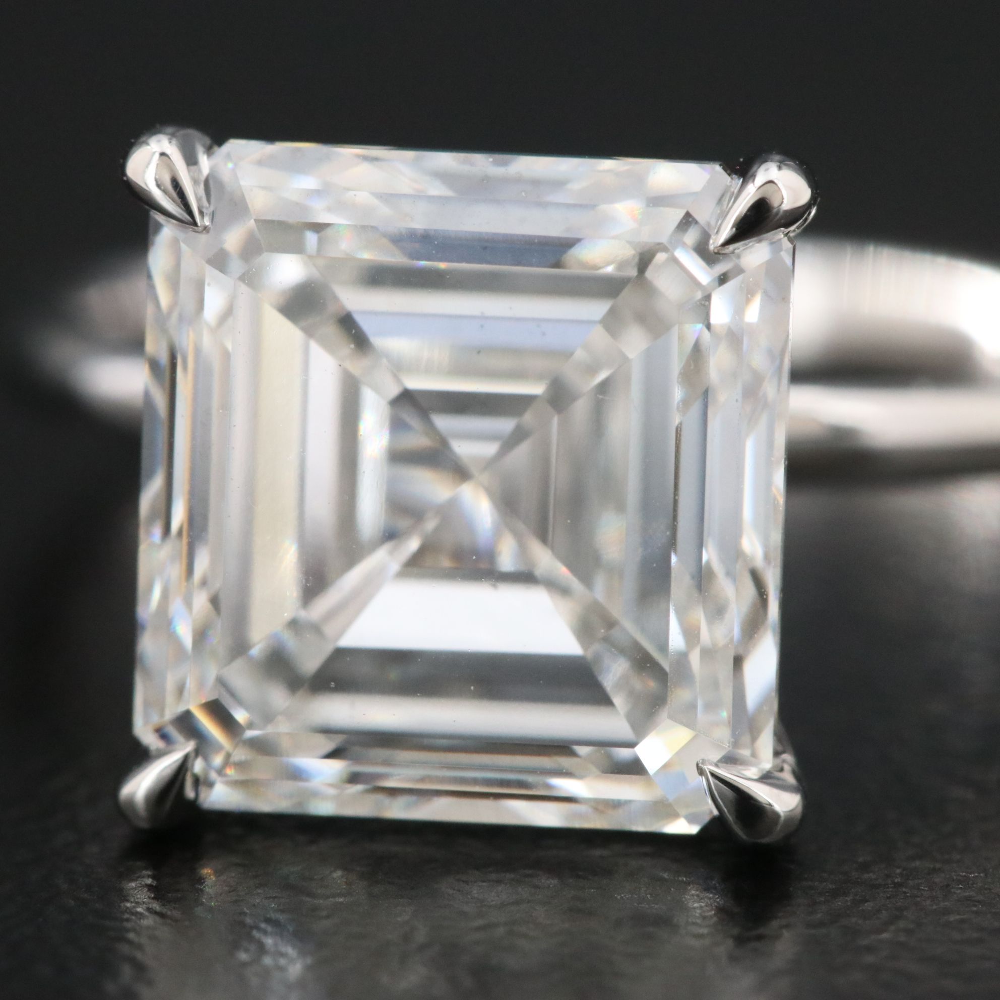 Platinum 5.03 CT Lab Grown Diamond Solitaire Ring with IGI Report