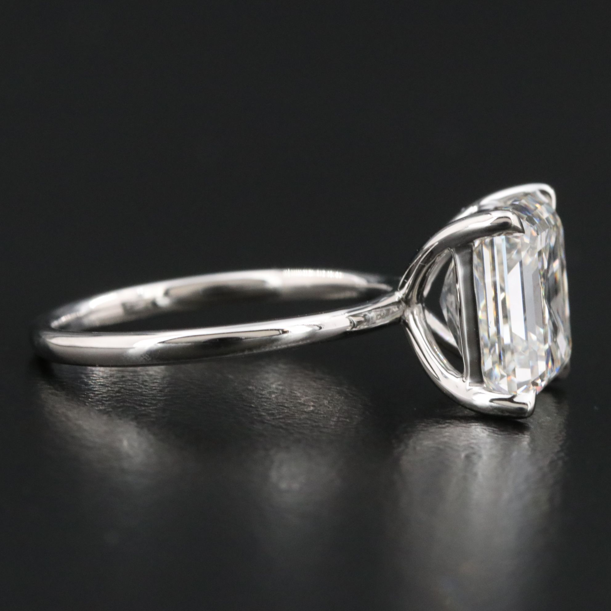 Platinum 5.03 CT Lab Grown Diamond Solitaire Ring with IGI Report