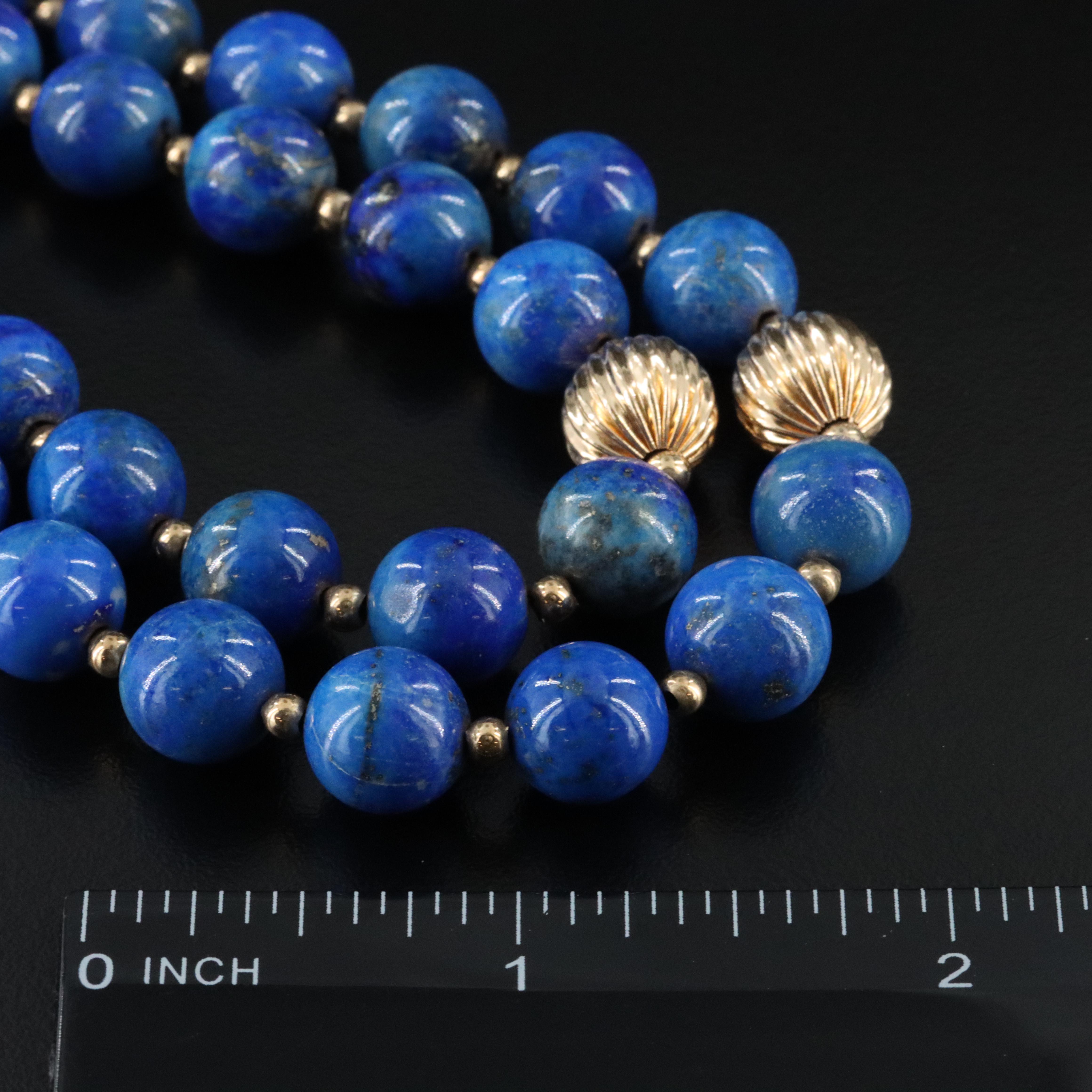 Lapis Lazuli Necklace with 14K Spacer beads