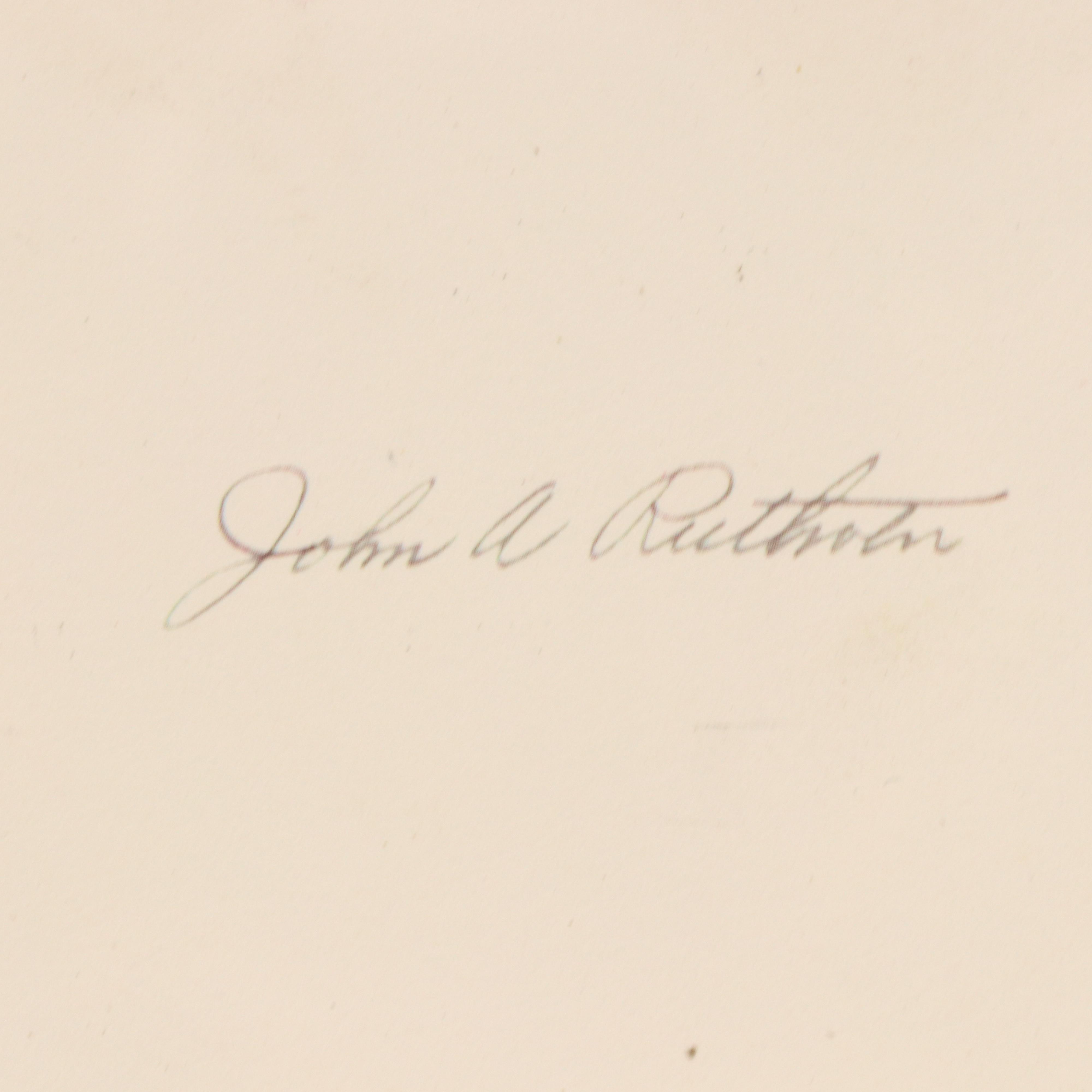 Offset Lithograph After John A. Ruthven of Cardinals and Flowers